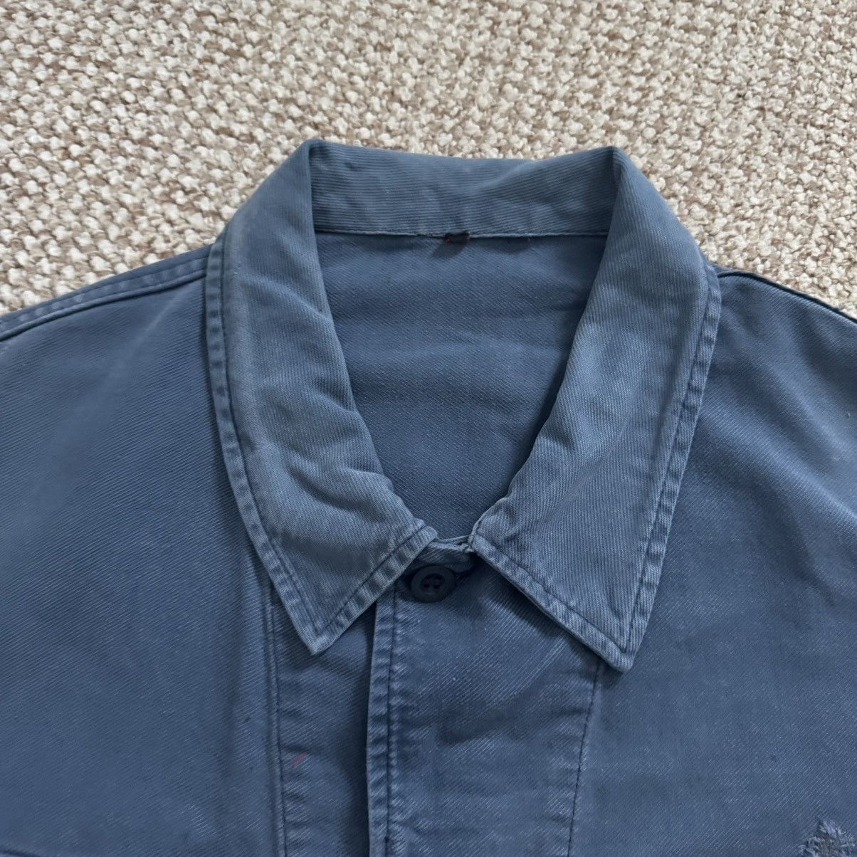 Le Laboureur 70-80s French Vintage Faded Cotton Works Very Worn Jacket Size US XL / EU 56 / 4 - 2 Thumbnail