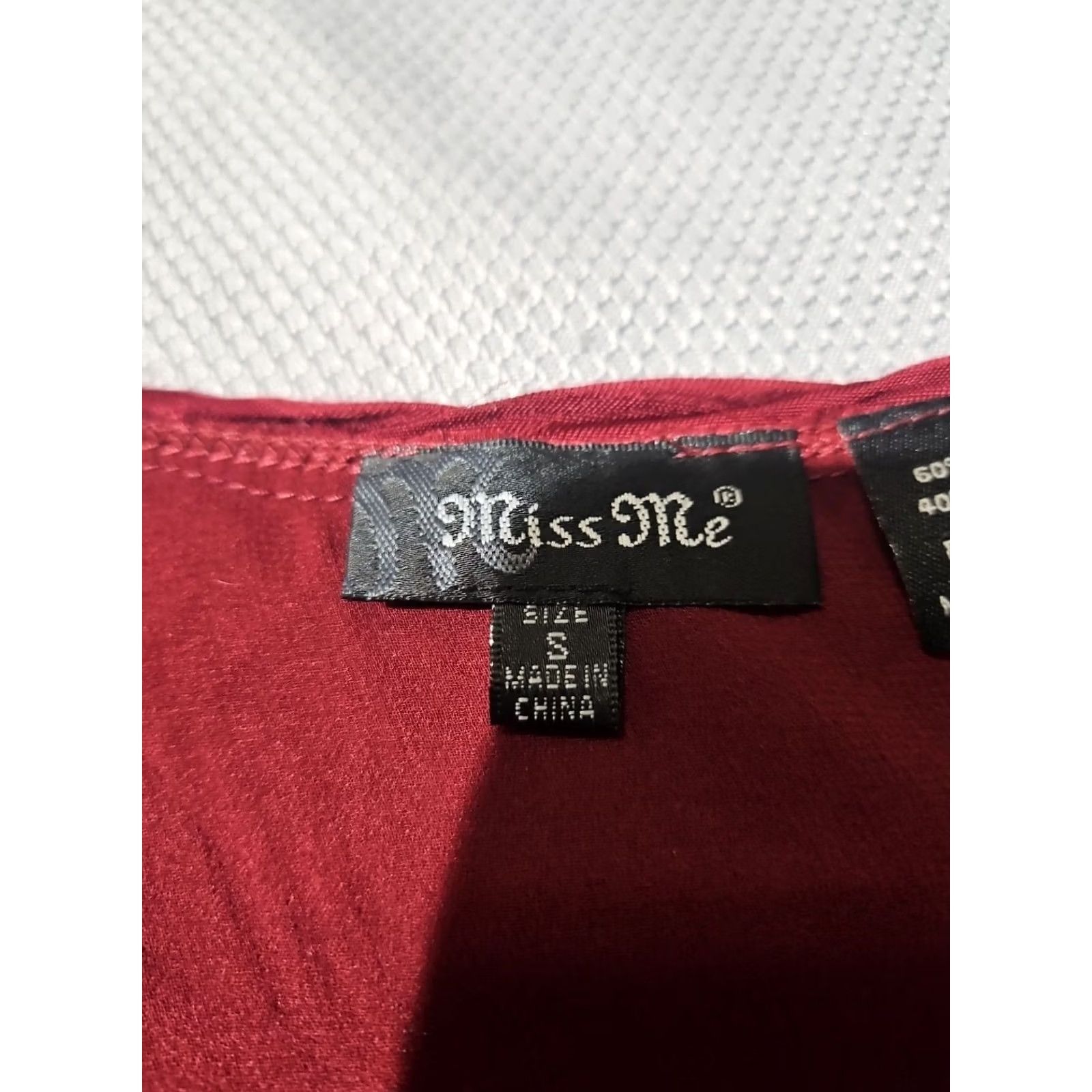 Miss Me VINTAGE Miss Womens Shirt S Red Embellished Grunge Preppy Y2k Batwing Shirt Womens M2 Size S / US 4 / IT 40 - 6 Thumbnail