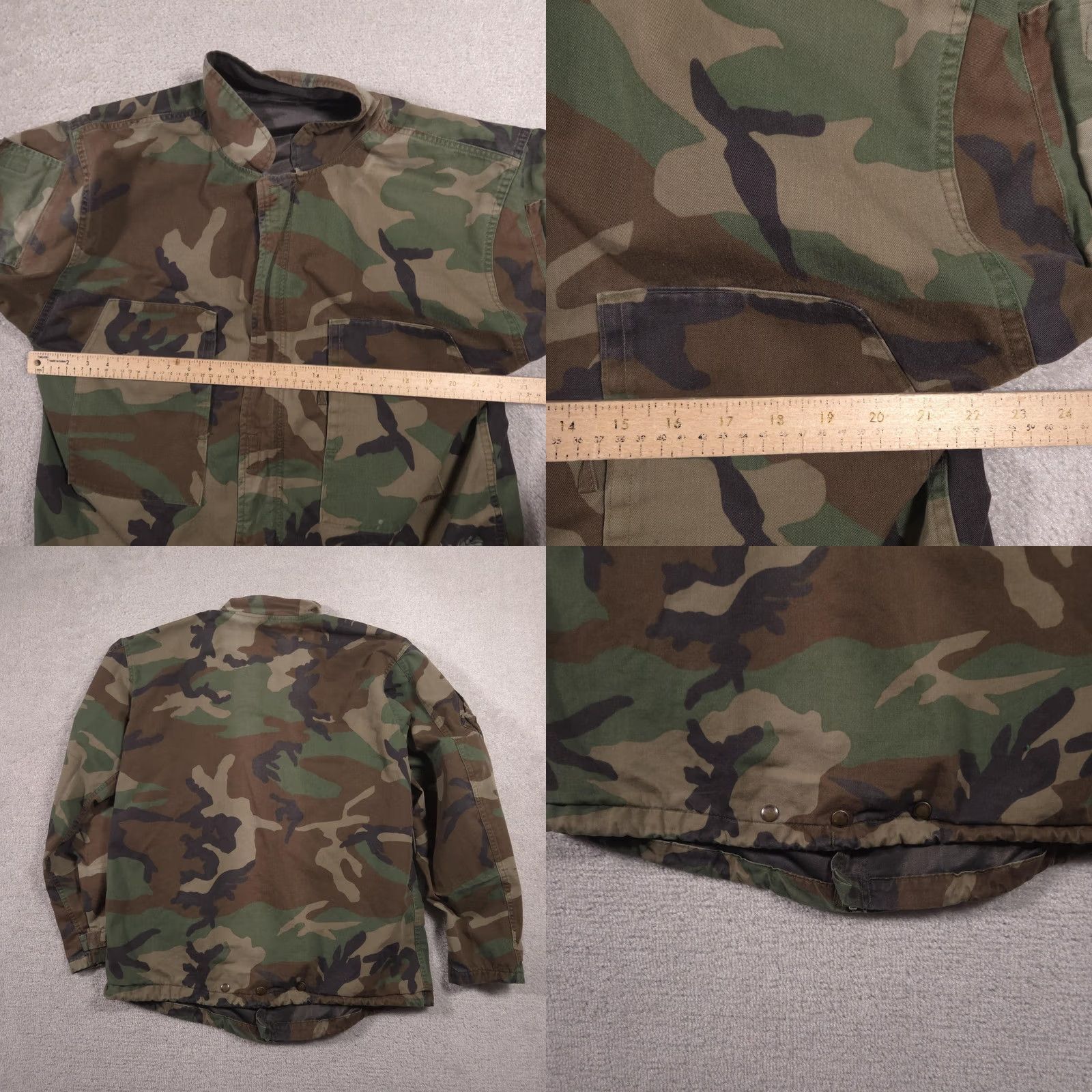 Vintage VINTAGE Isratex Jacket Mens M Woodland Camo Military Cotton-Blend Full Zip Pockets 80s Mens Size US M / EU 48-50 / 2 - 9 Thumbnail