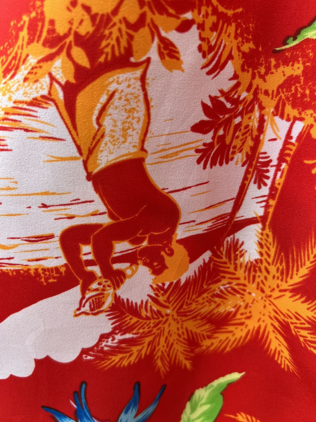 Vintage Vintage 70s Made in Hawaii Hibiscus Red Hawaiian Shirt Size US S / EU 44-46 / 1 - 18 Thumbnail
