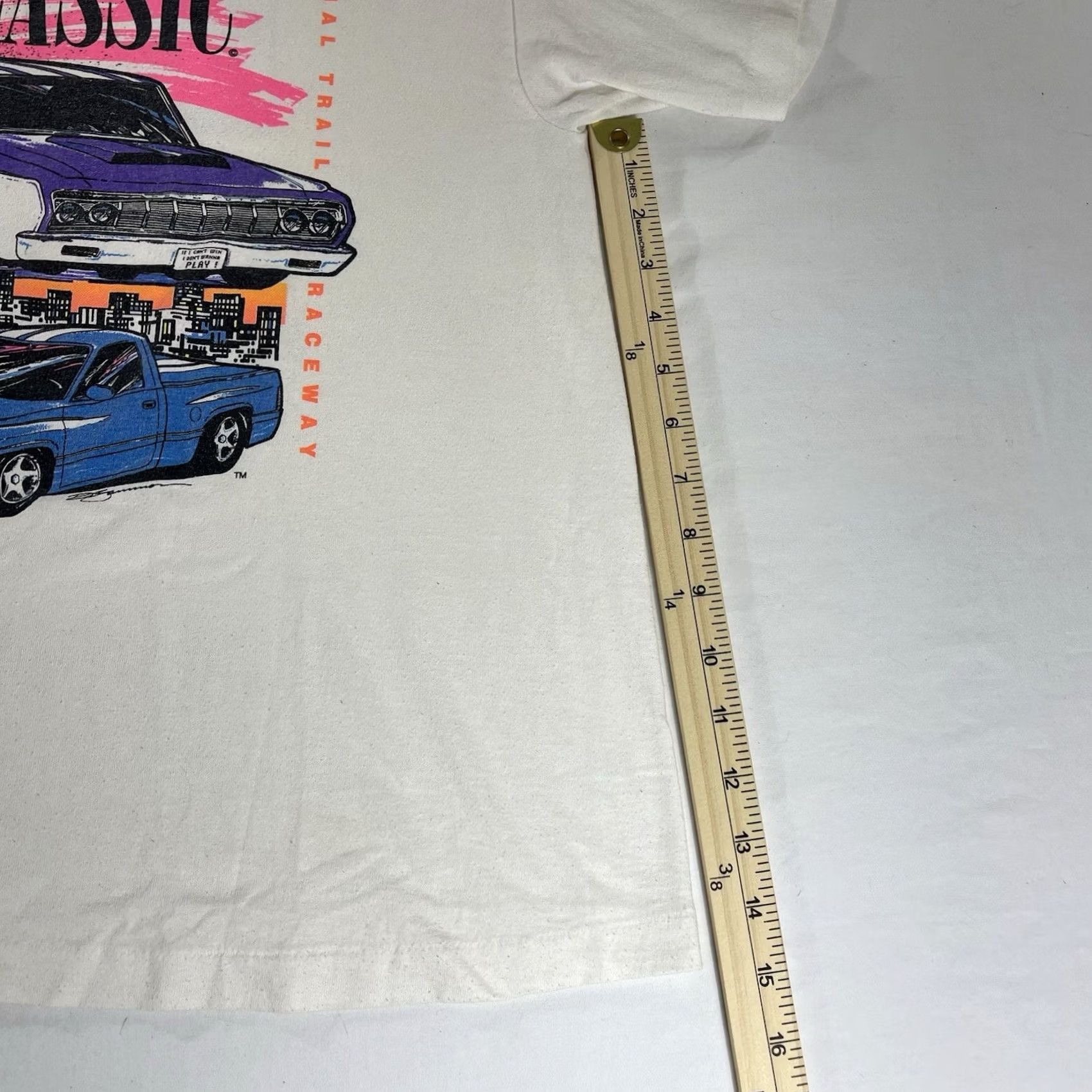 Hanes VINTAGE Hanes T-Shirt Short Sleeve Men L White 1990s Chrysler Classic Graphic MOPAR 90s Shirt Mens Size US L / EU 52-54 / 3 - 5 Thumbnail
