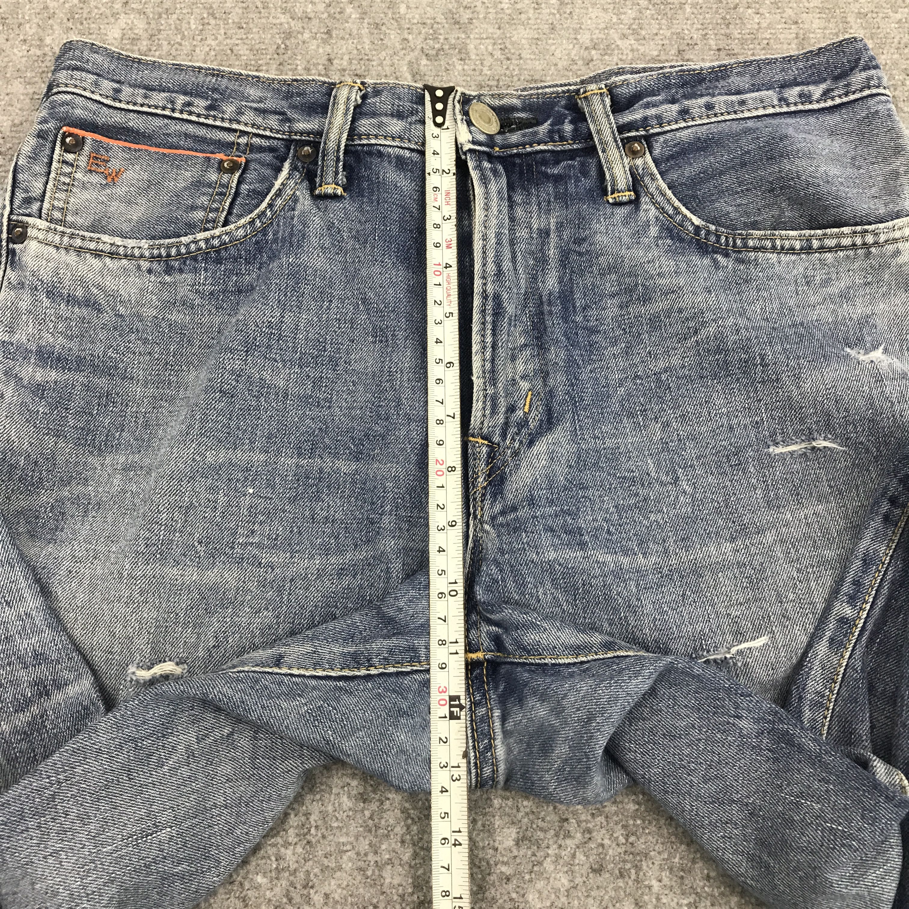 Edwin × Japanese Brand BAGGY EDWIN JAPN DESIGN DISTRESSED JEAN Size US 33 - 4 Thumbnail