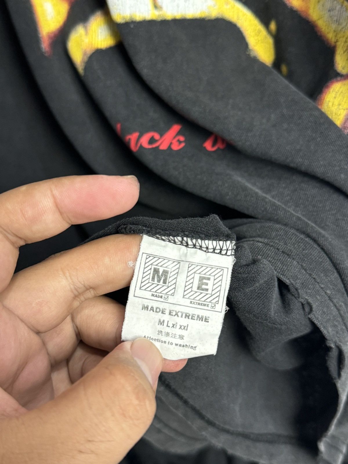 Hysteric Glamour × If Six Was Nine × Japanese Brand Black Air Marilyn Manson Distressed Black Faded Tees Size US XL / EU 56 / 4 - 8 Thumbnail