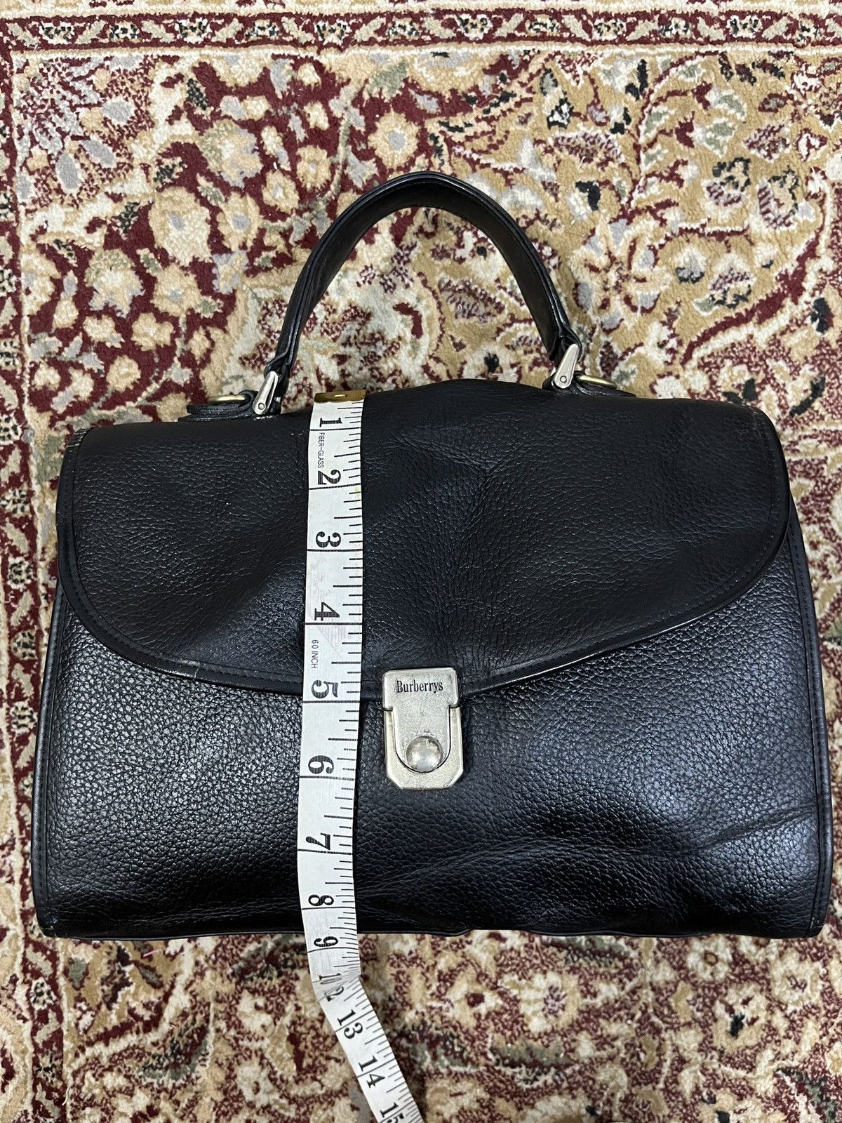 Burberry Burberry Leather Satchel Black Size ONE SIZE - 9 Thumbnail