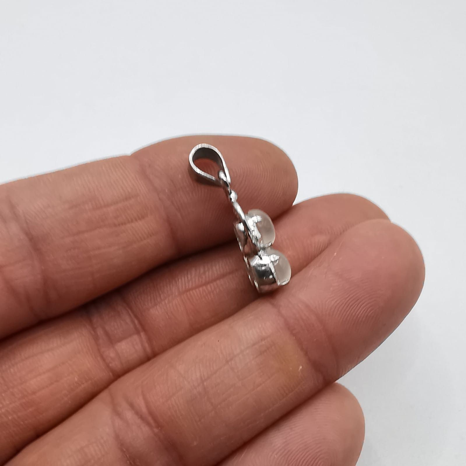 Sterling Silver Vintage Pendant "Moonstone" 925 Sterling Silver 2,30g Size ONE SIZE - 7 Thumbnail