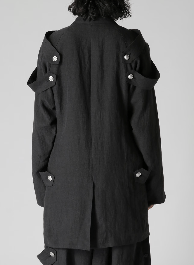 Yohji Yamamoto Yohji Yamamoto Pour Homme LINEN SHOULDER EPAULET ZIGZAG JKT Size US M / EU 48-50 / 2 - 11 Thumbnail