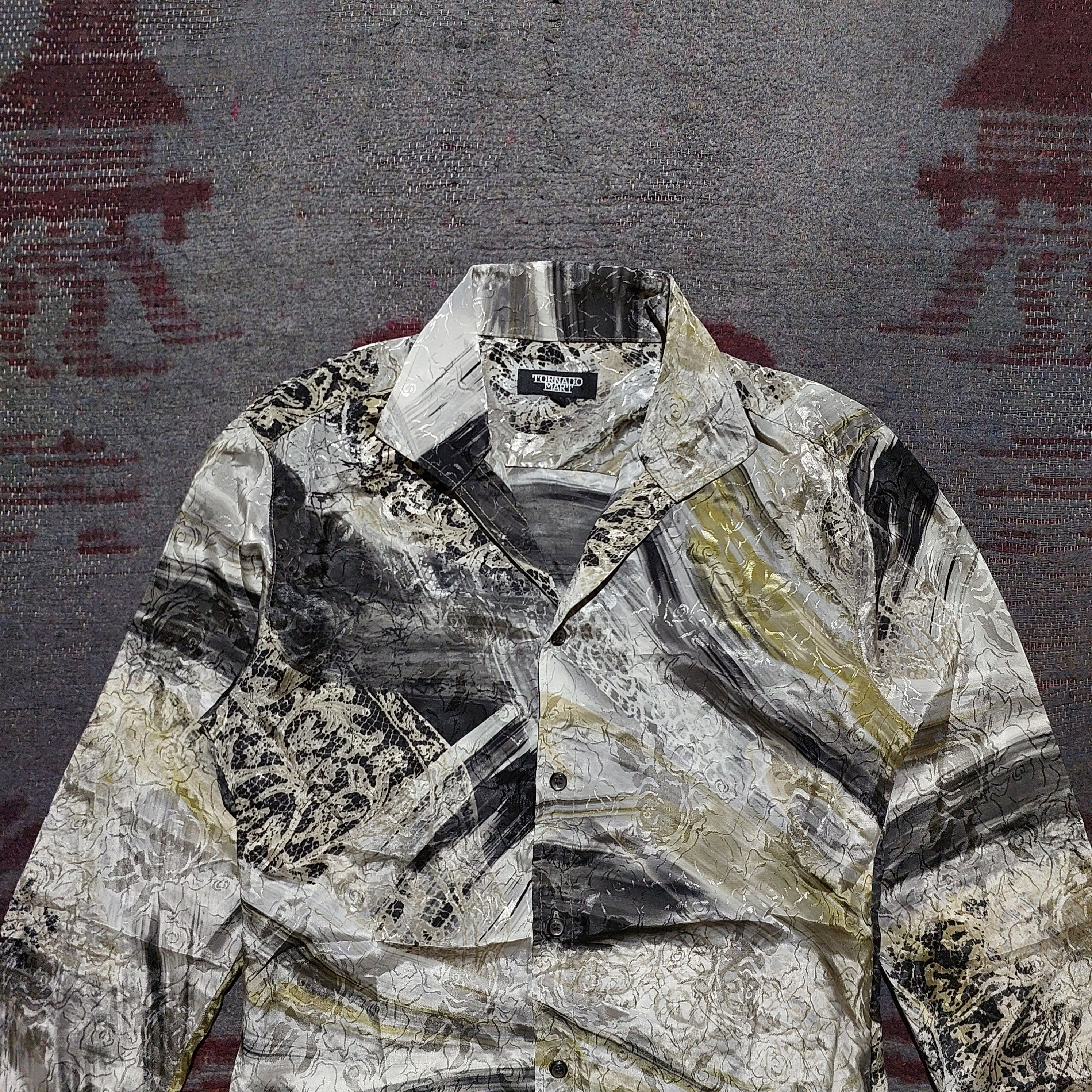 Tornado Mart Tornado mart open collar slik shirt Size US M / EU 48-50 / 2 - 2 Thumbnail