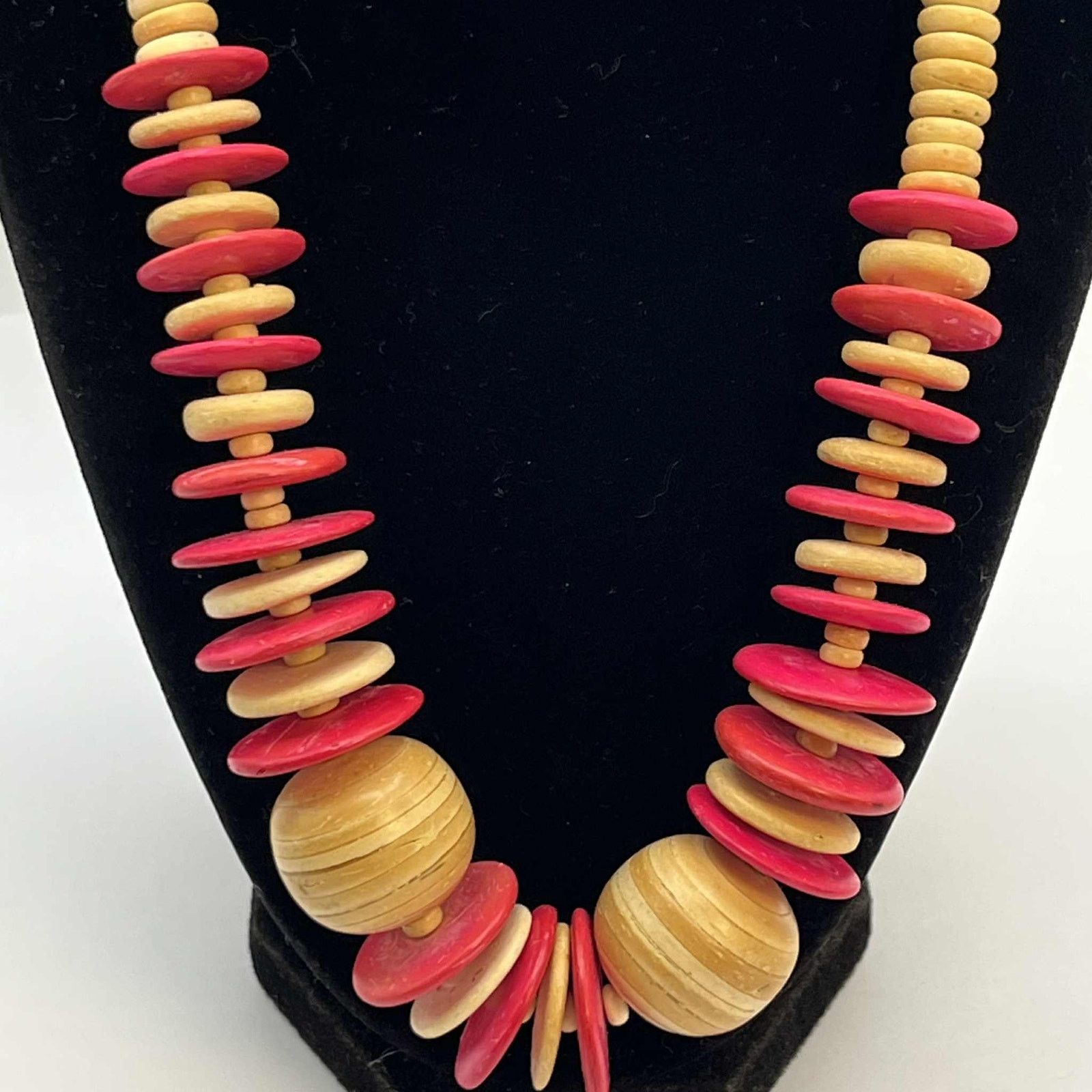 Other Pink Wooden Necklace Size ONE SIZE - 2 Thumbnail