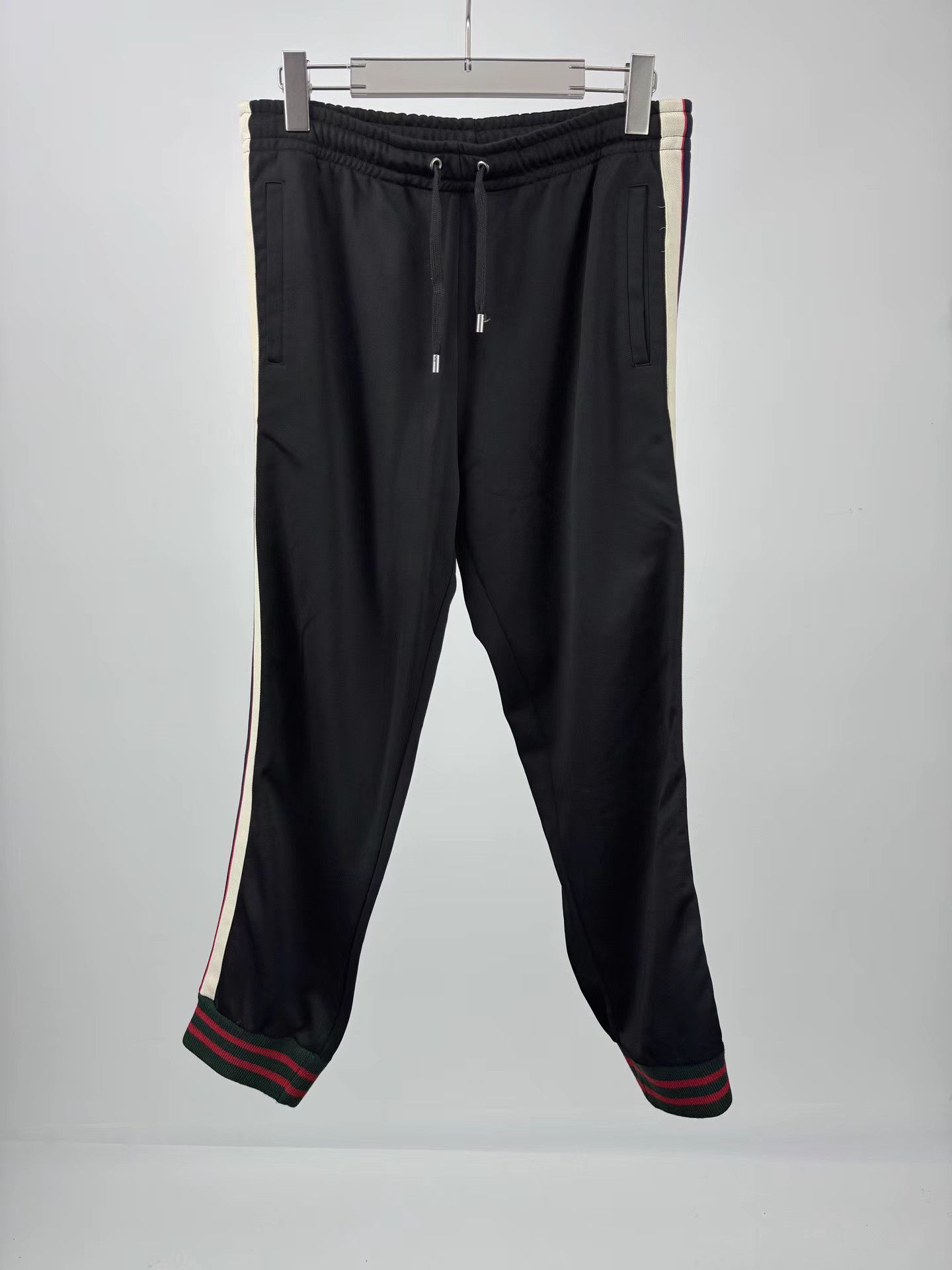 Gucci GUCCI Blue & White Webbing Track Pants Size US 31 - 1 Thumbnail