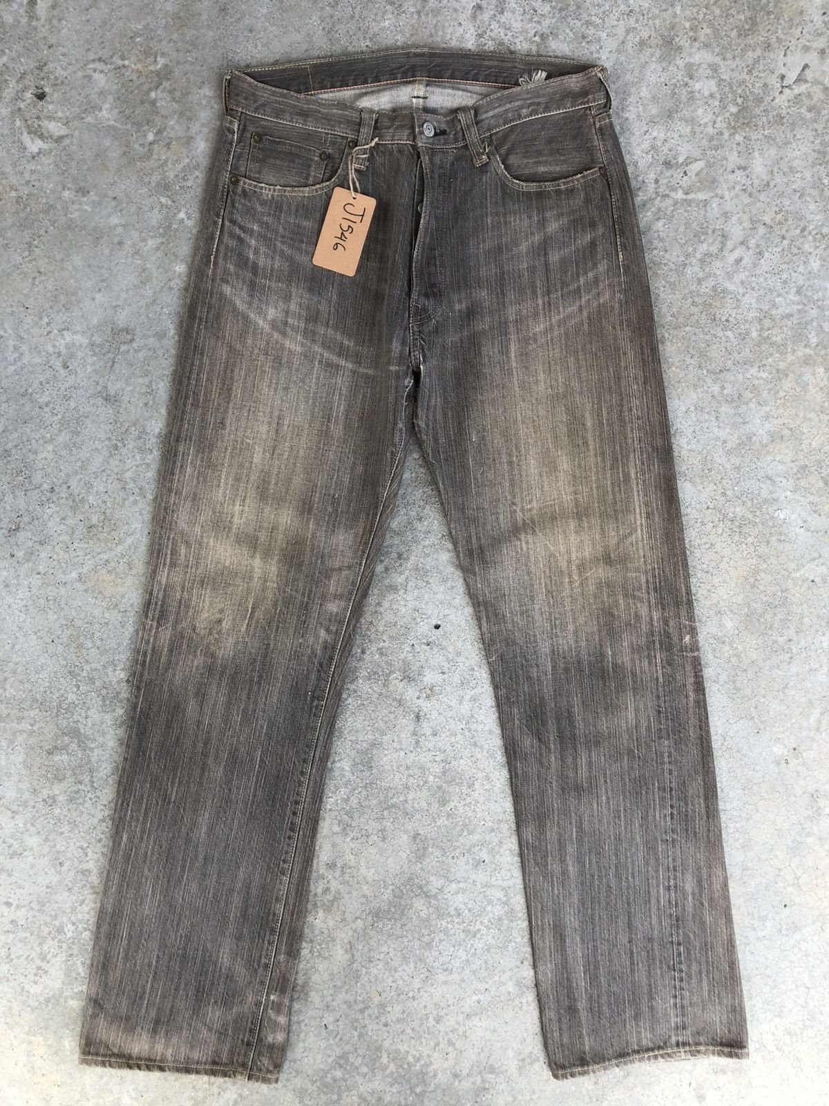 Sugar Cane Vintage Sugarcane Selvedge Denim Distressed Denim Size US 33 - 1 Thumbnail