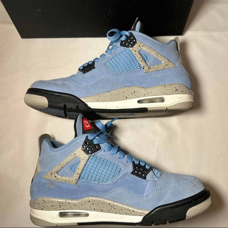 Jordan Brand × Nike Size 7.5 Nike Air Jordan 4 Retro University Blue Men's Shoes Size US 7.5 / EU 40-41 - 3 Thumbnail