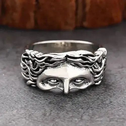 Jewelry Half Face Ring ( size 5 to 11 ) Size ONE SIZE - 4 Thumbnail