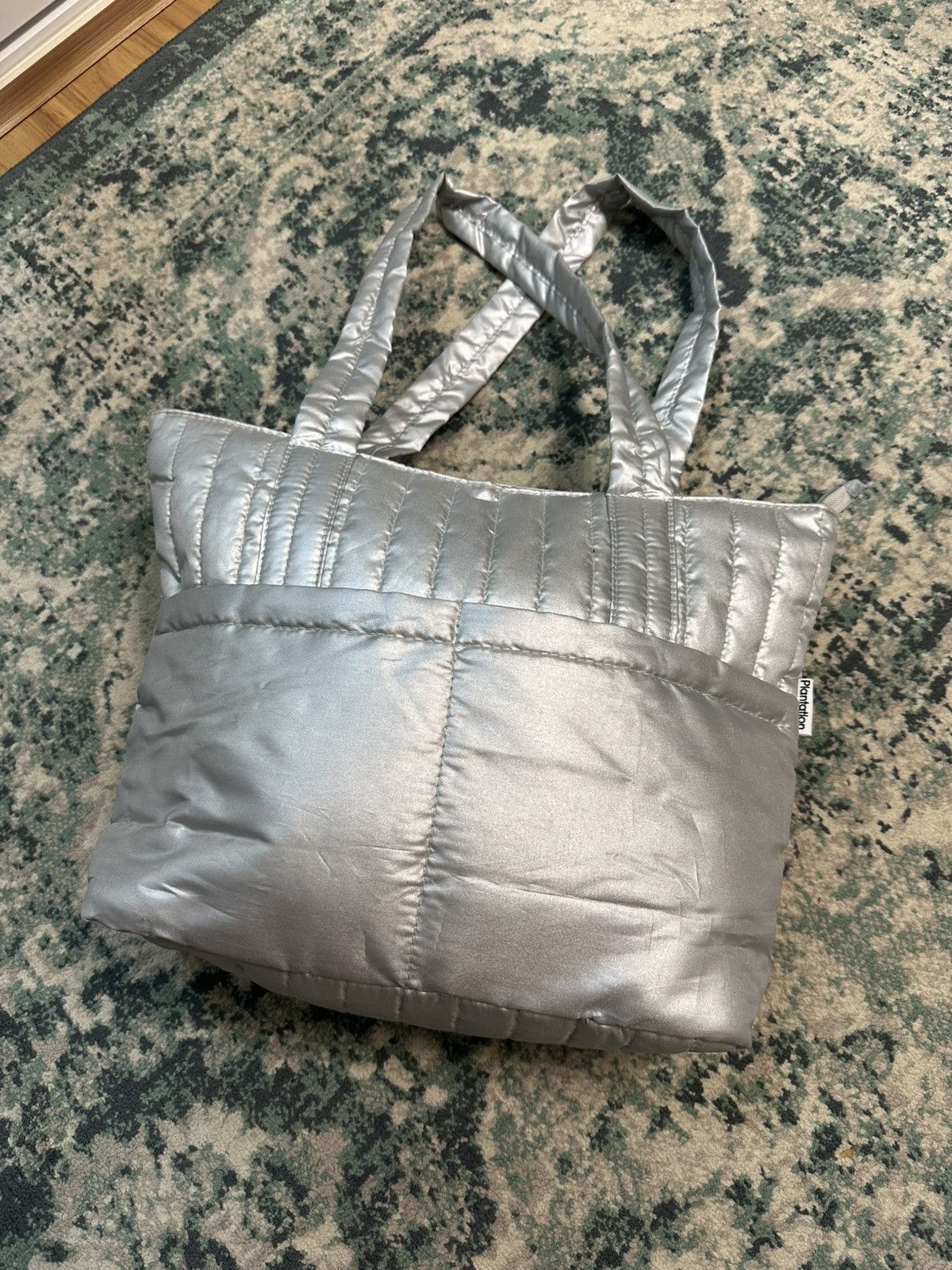 Issey Miyake Plantation By Issey Miyake Silver Puffer Tote Bag Size ONE SIZE - 20 Thumbnail