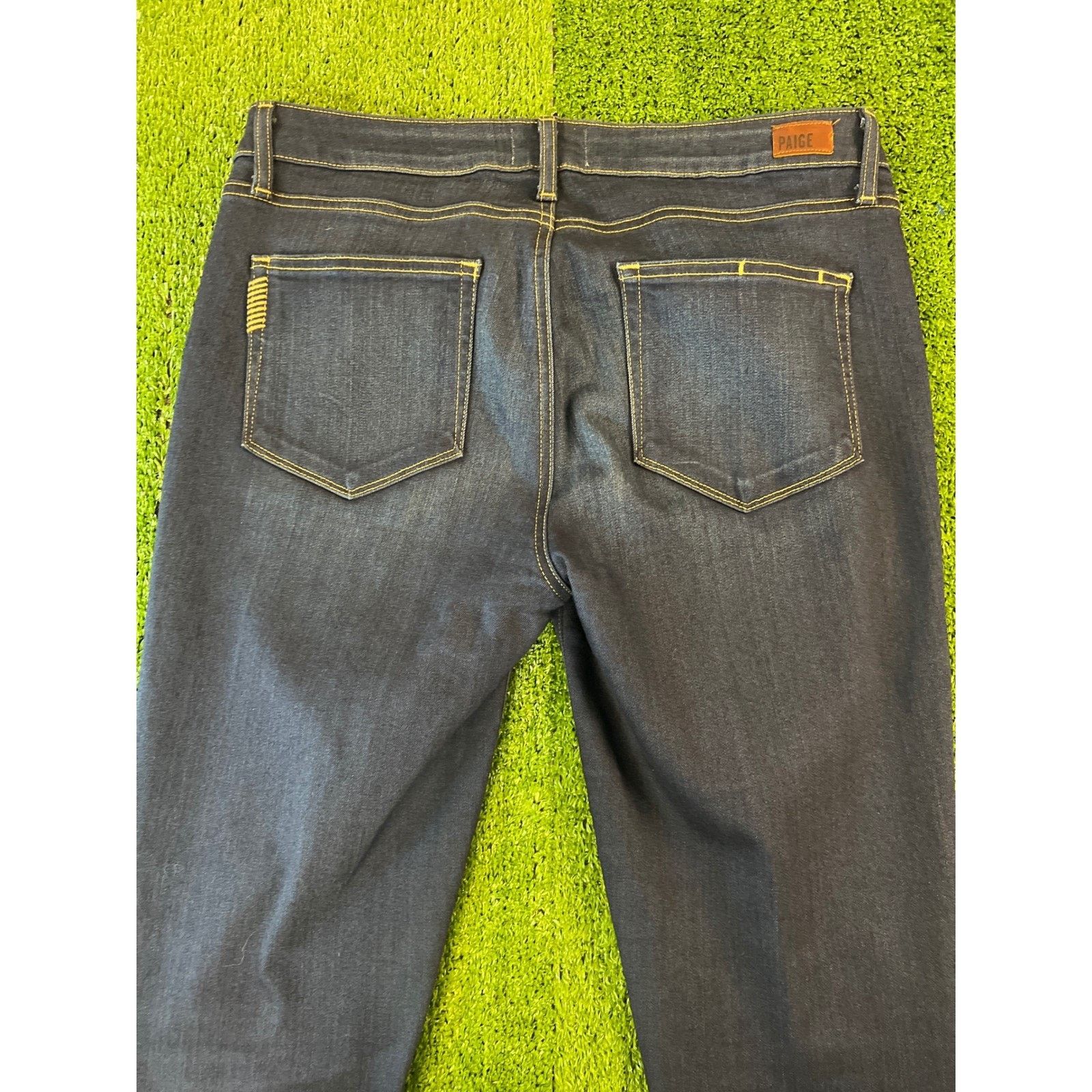 Paige Paige Skyline Skinny Leg Jeans Dark Wash Denim Womens 32 Size 32" / US 10 / IT 46 - 7 Thumbnail
