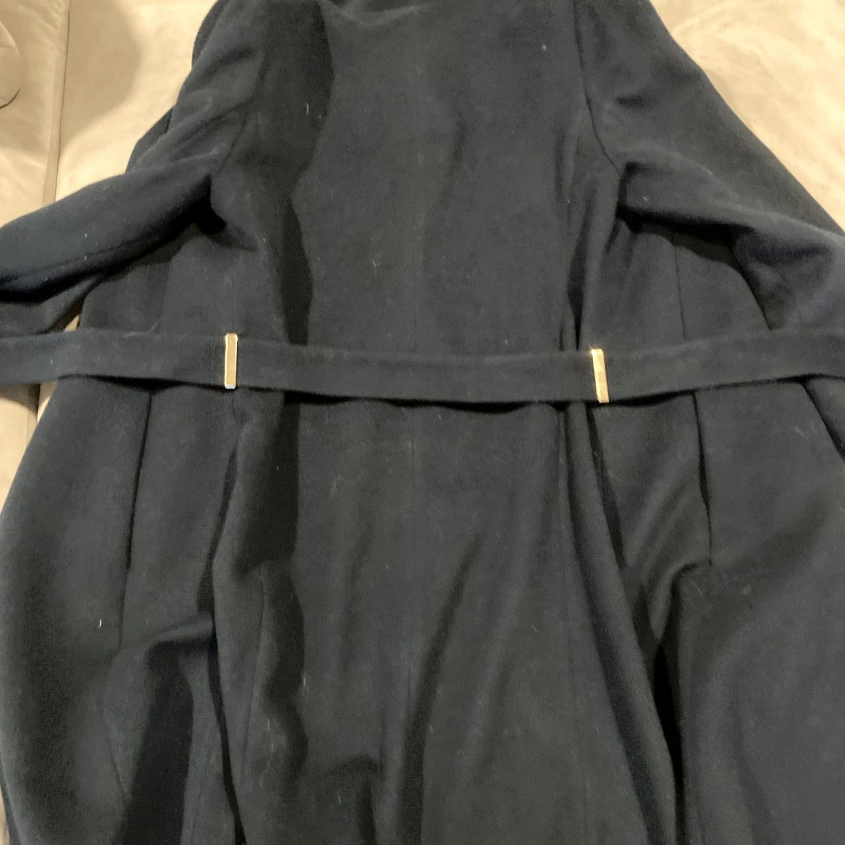 Diane von Furstenberg Diane von Furstenberg Coat Wool Blend Wrap Belt Blue Small Womens Belted Long Sleeve Mid-Length Button Size S / US 4 / IT 40 - 7 Thumbnail
