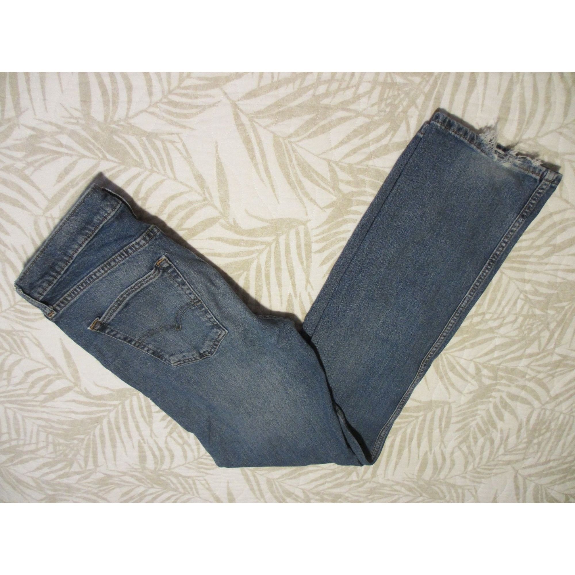 Levi's Levis 514 Distressed Blue Denim Jeans With Frayed Hems 34/3 Size US 34 / EU 50 - 6 Thumbnail