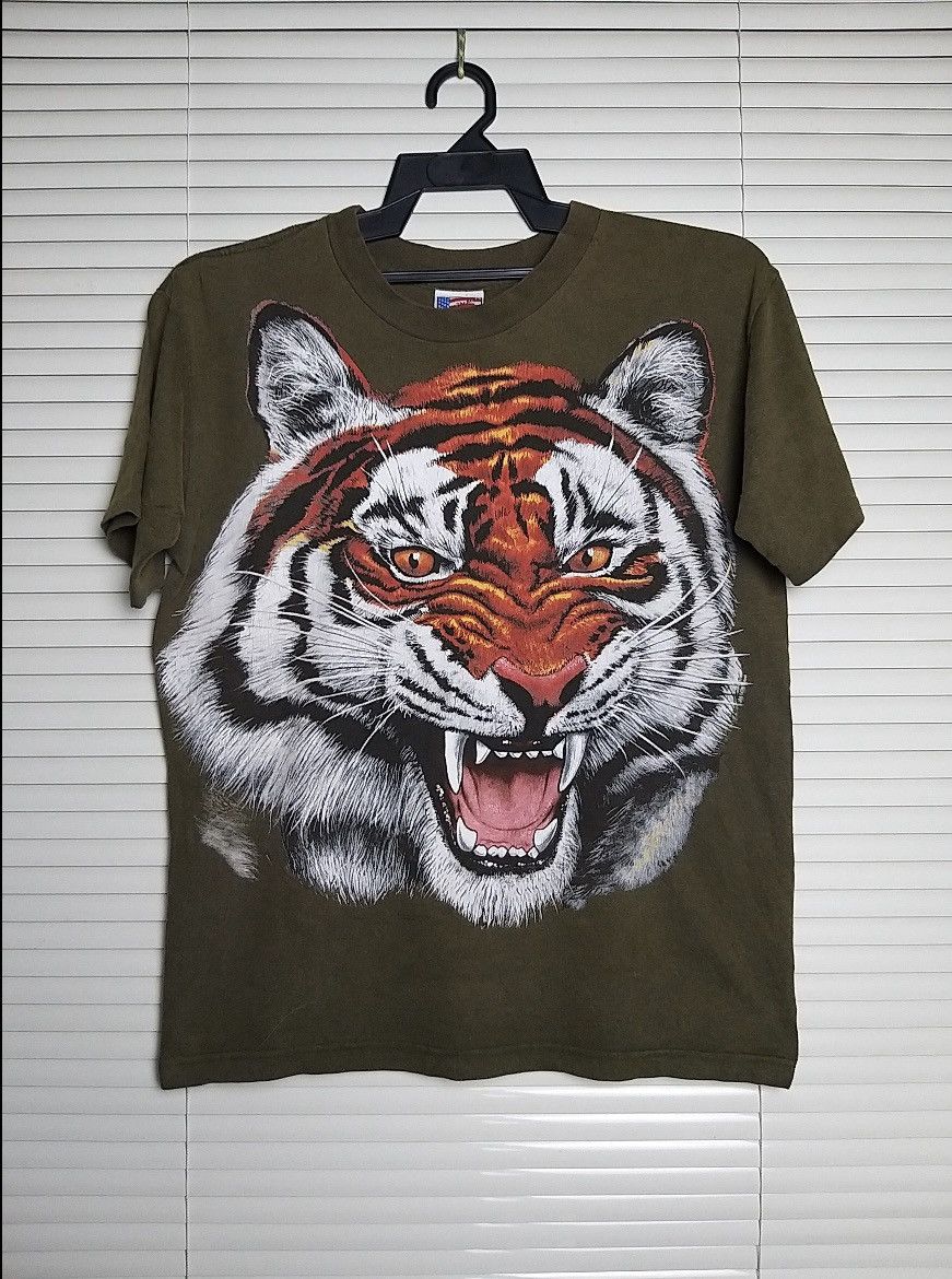 Vintage VINTAGE 90'S TIGER HEAD PRINTED BY TRINITY PRODUCTS T SHIRT Size US M / EU 48-50 / 2 - 2 Thumbnail