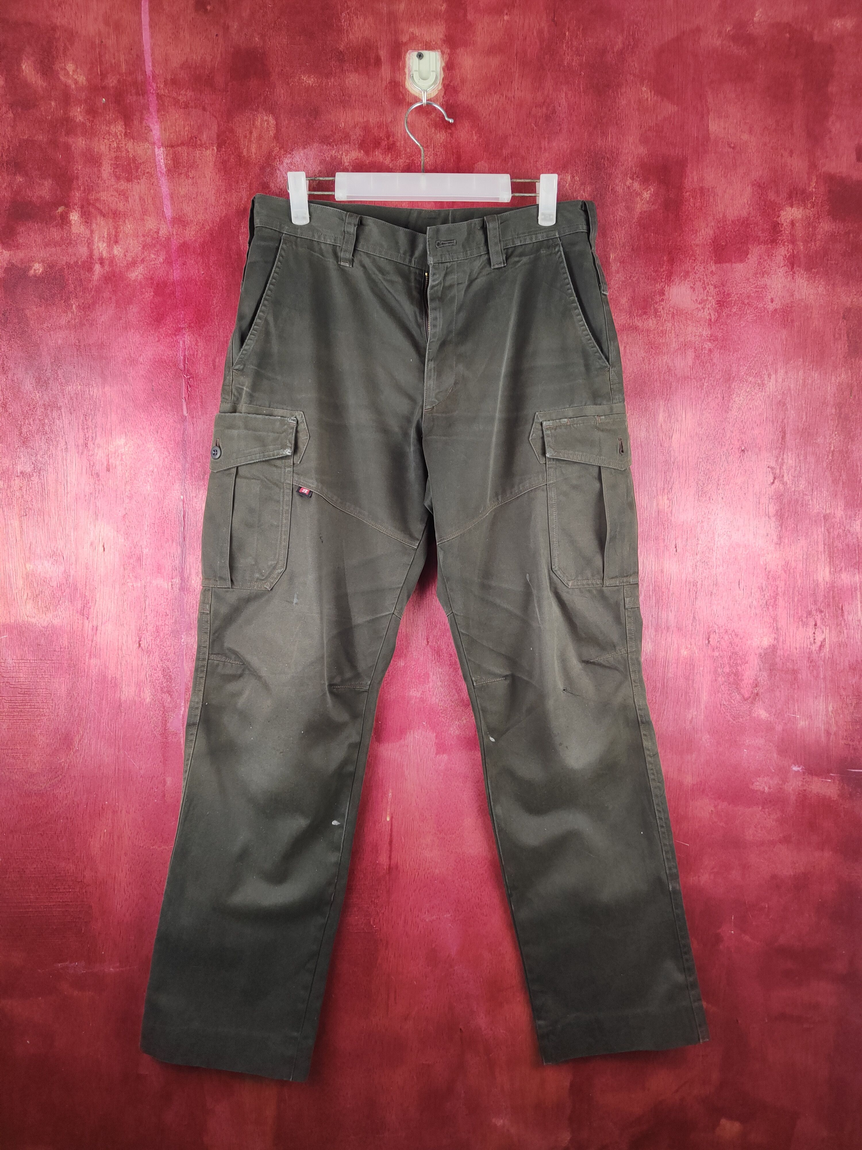Japanese Brand Burtle Dark Brown Multipocket Cargo Pants N#S48 Size US 30 / EU 46 - 1 Thumbnail