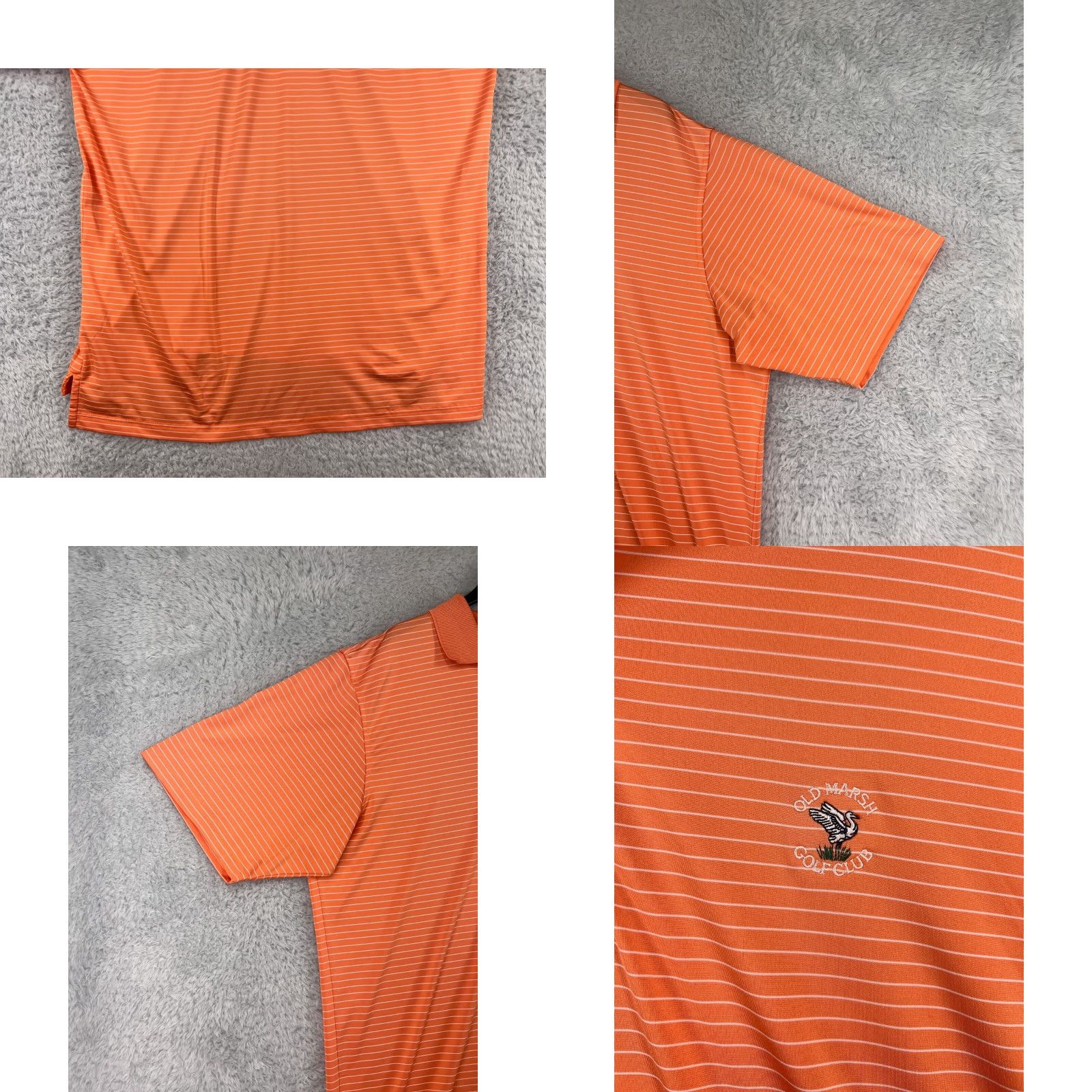 Vintage F&G Tech Polo Shirt Mens XL Orange Striped Golf Stretch Polyester 100% Polyester Shirt Polo Fashion Sports Classic Men’s Adults Regular Men Size US XL / EU 56 / 4 - 8 Thumbnail