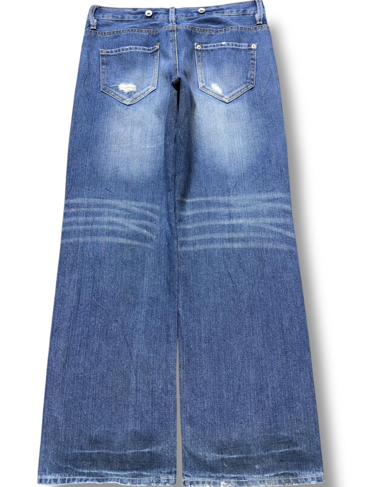 Doublet Vintage Double Edition Baggy Ripped Distressed Denim Size US 33 - 4 Thumbnail