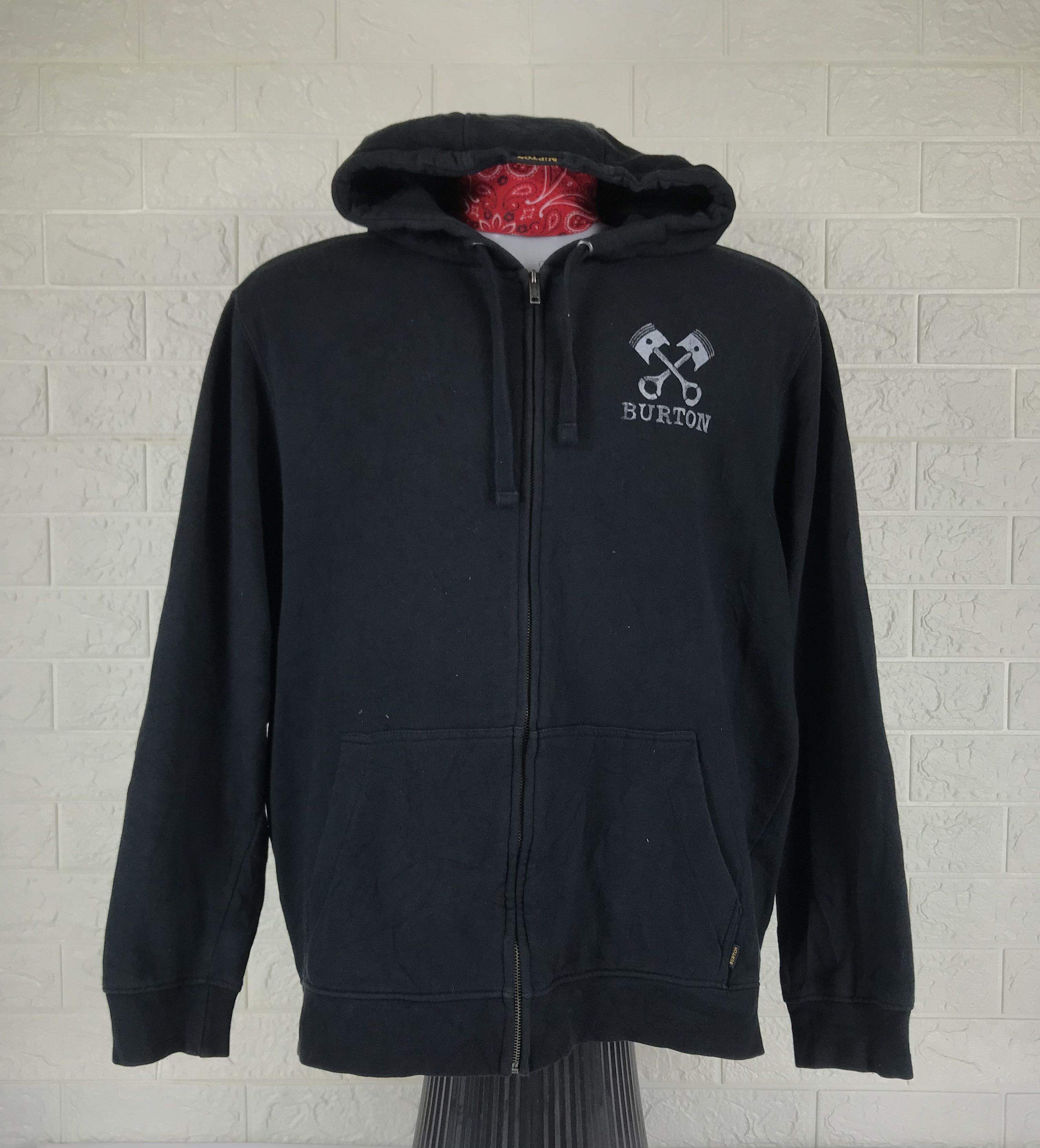 Burton Vintage Burton Skull 'Hold Fast Give Hell' Hoodie Sweatshirt Size US L / EU 52-54 / 3 - 2 Thumbnail