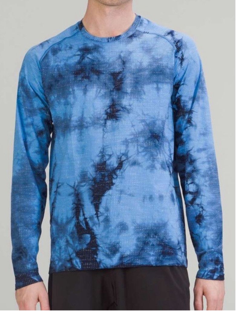 Lululemon LULULEMON METAL VENT TECH LONG SLEEVE MARBLE DYE BLUE SMALL Size US S / EU 44-46 / 1 - 6 Thumbnail