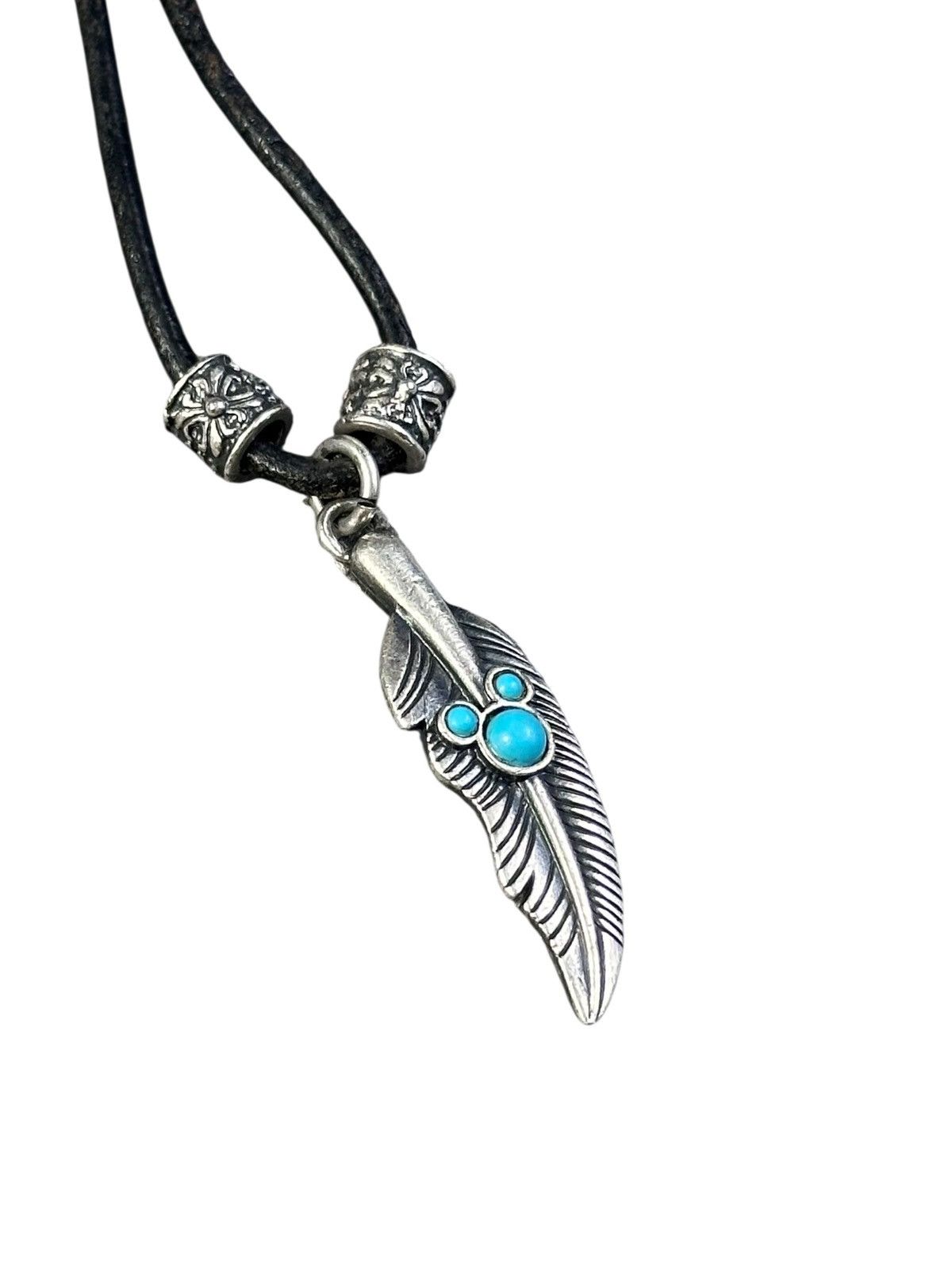 Disney DISNEY TURQUOISE STERLING SILVER FEATHER PHONE/KEY CHAIN Size ONE SIZE - 3 Thumbnail