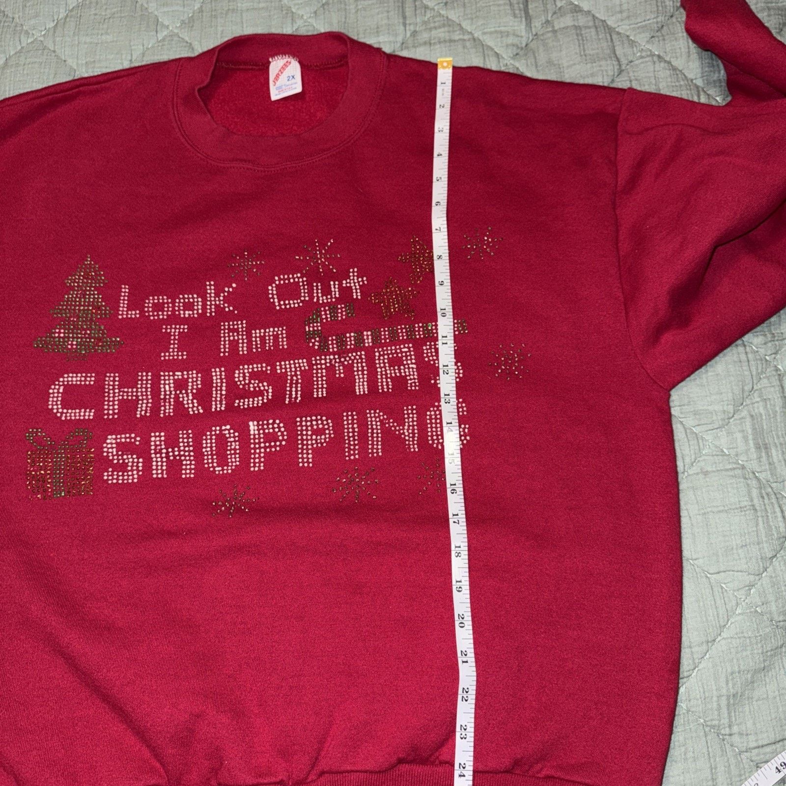 Jerzees Jerzees Vintage Granny Christmas Sweatshirt Size 2XL RED Size US XL / EU 56 / 4 - 9 Thumbnail