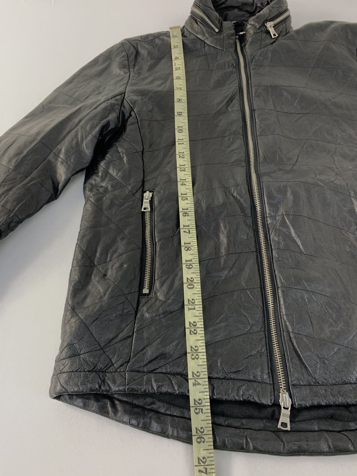 Jackrose Leather Biker Jacket Full Zip Style Quilted Inner