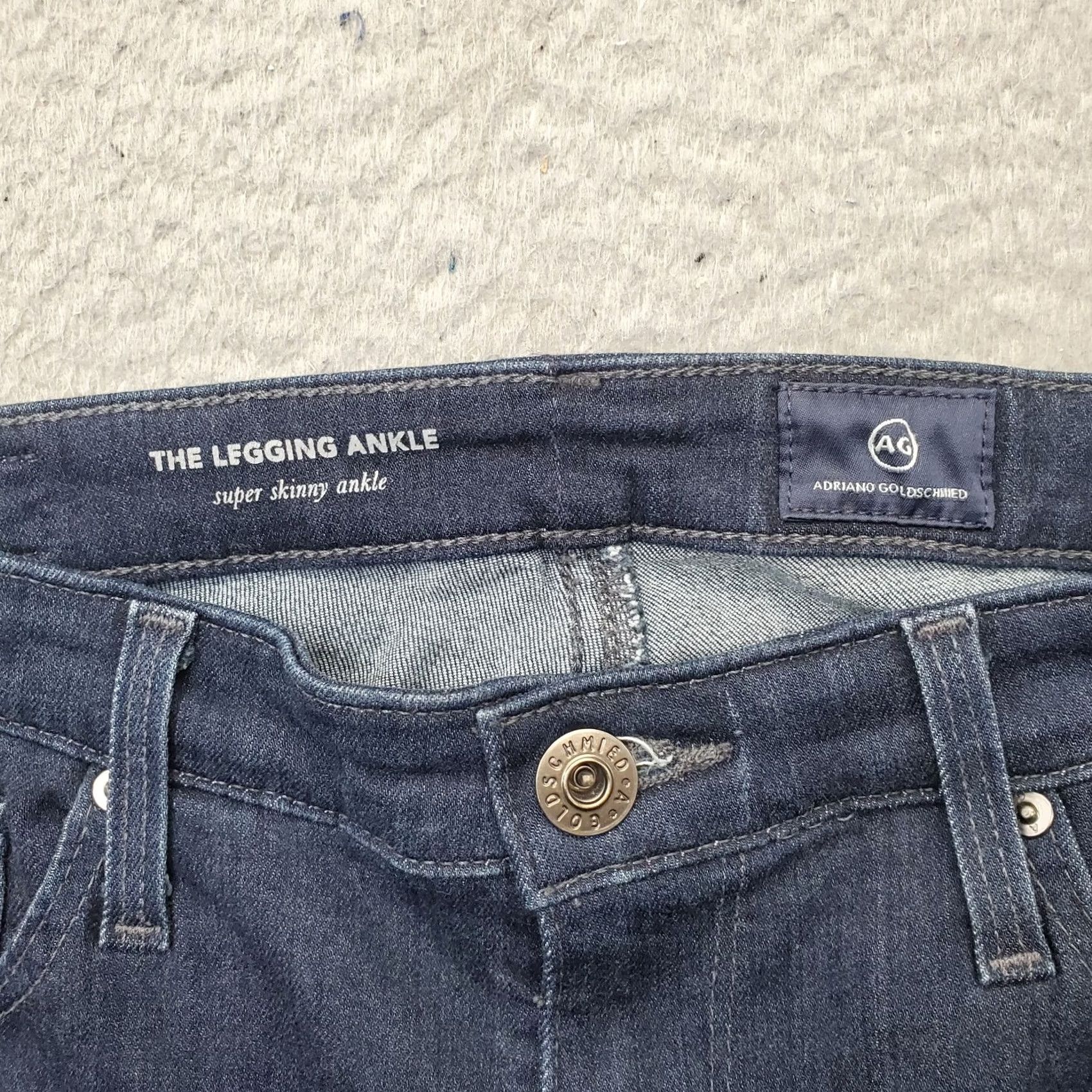 Denime AG Adriano Goldschmied Jeans Women 27R Blue Legging Ankle Super Skinny Denim Jeans Size 27" / US 4 / IT 40 - 7 Thumbnail
