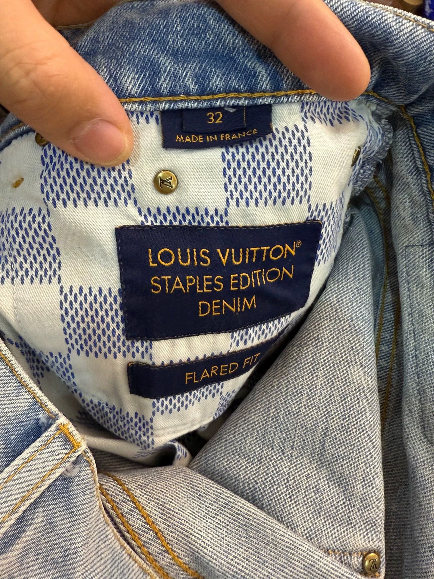 Louis Vuitton LV Bootcut Jeans 32W New Back Logo Embroidery Suede Size US 32 / EU 48 - 8 Thumbnail