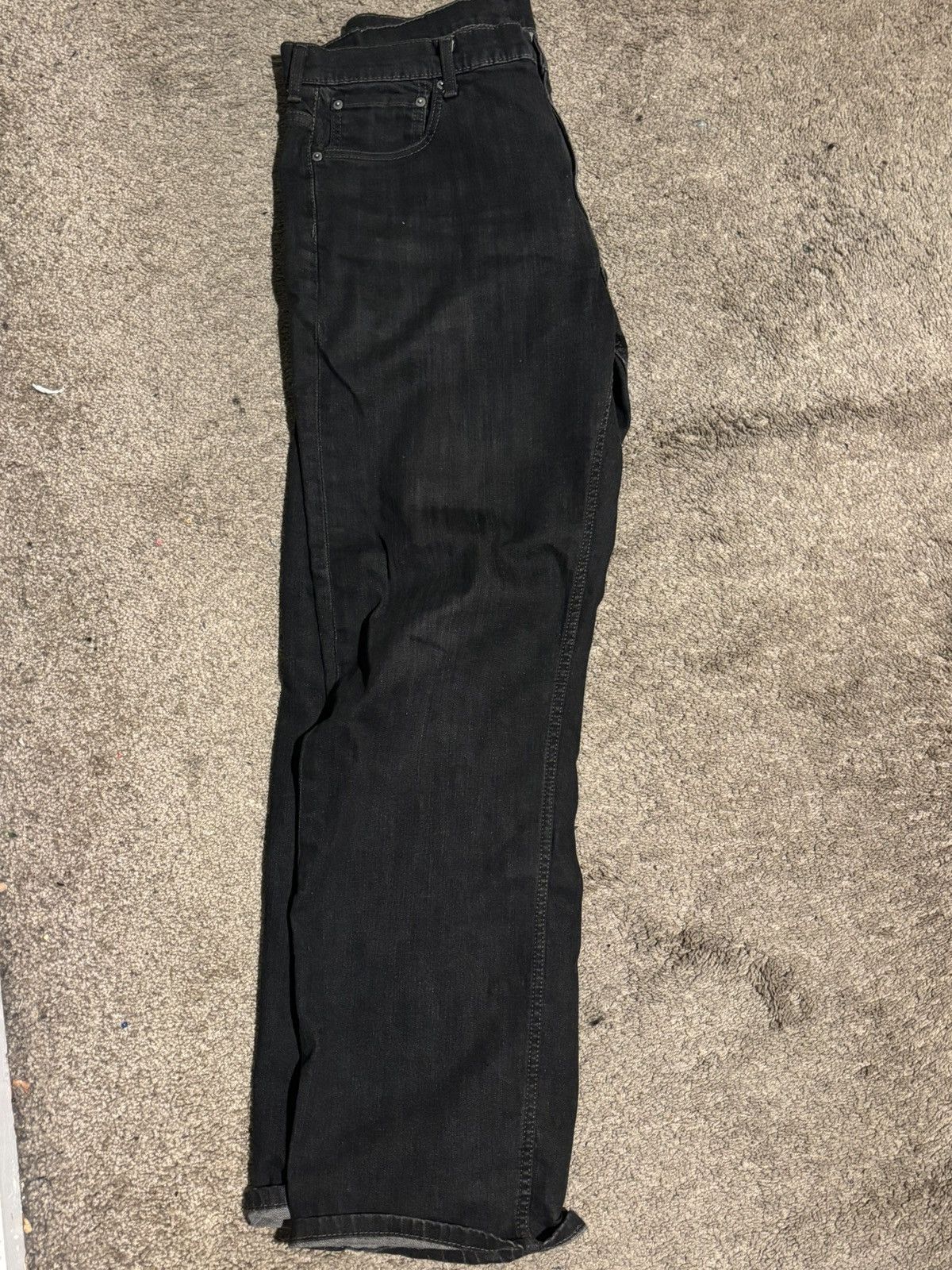 Levi's Vintage Clothing Levi’s 569 Faded Dark Wash Jeans – Straight Fit – 36x34 Size US 36 / EU 52 - 6 Thumbnail