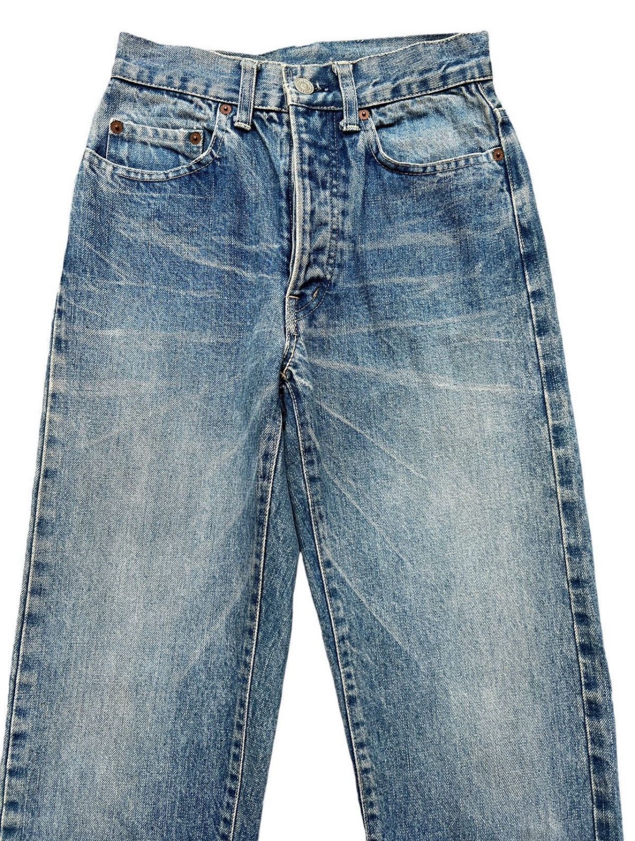 Blue Blue Japan Vintage BlueBlue Japan Selvedge Distressed Wide Jeans 24x30 Size 24" / US 00 / IT 34 - 4 Thumbnail