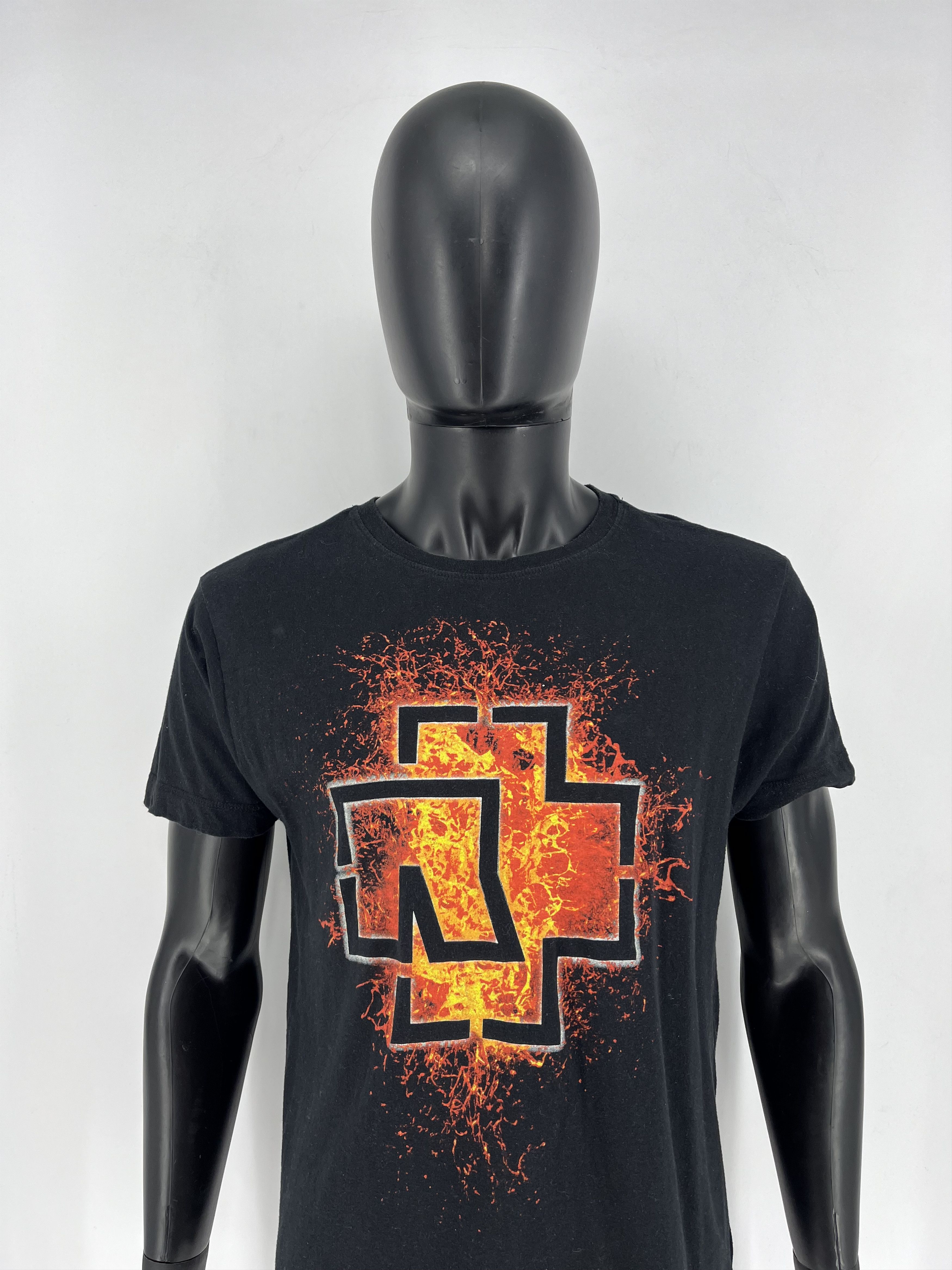 Band Tees Vintage Y2K Rammstein Face Horror Print Band Rock Streetwear Size US M / EU 48-50 / 2 - 1 Thumbnail