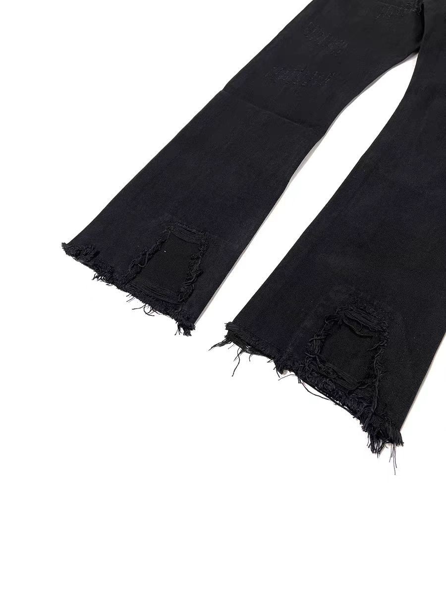 Designer × Jean × Vintage High Street Vintage Y2K Black Micro Flare Jeans Size US 32 / EU 48 - 4 Thumbnail