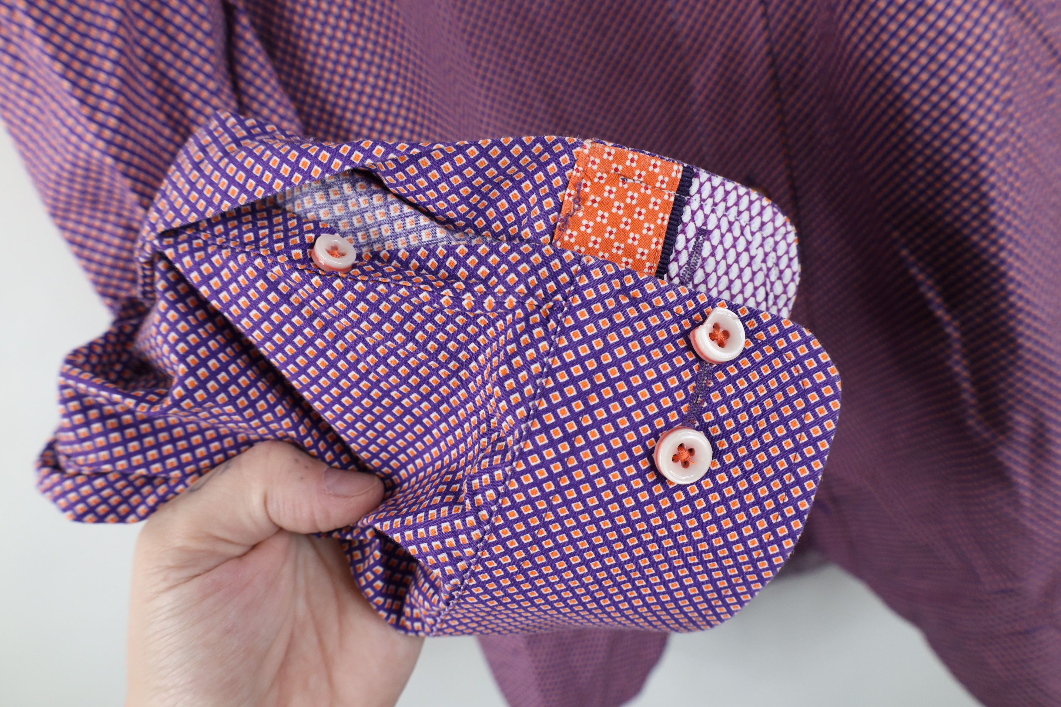 Johnston & Murphy Johnston & Murphy Diamond Collared Button Shirt Cotton Size US XL / EU 56 / 4 - 7 Thumbnail