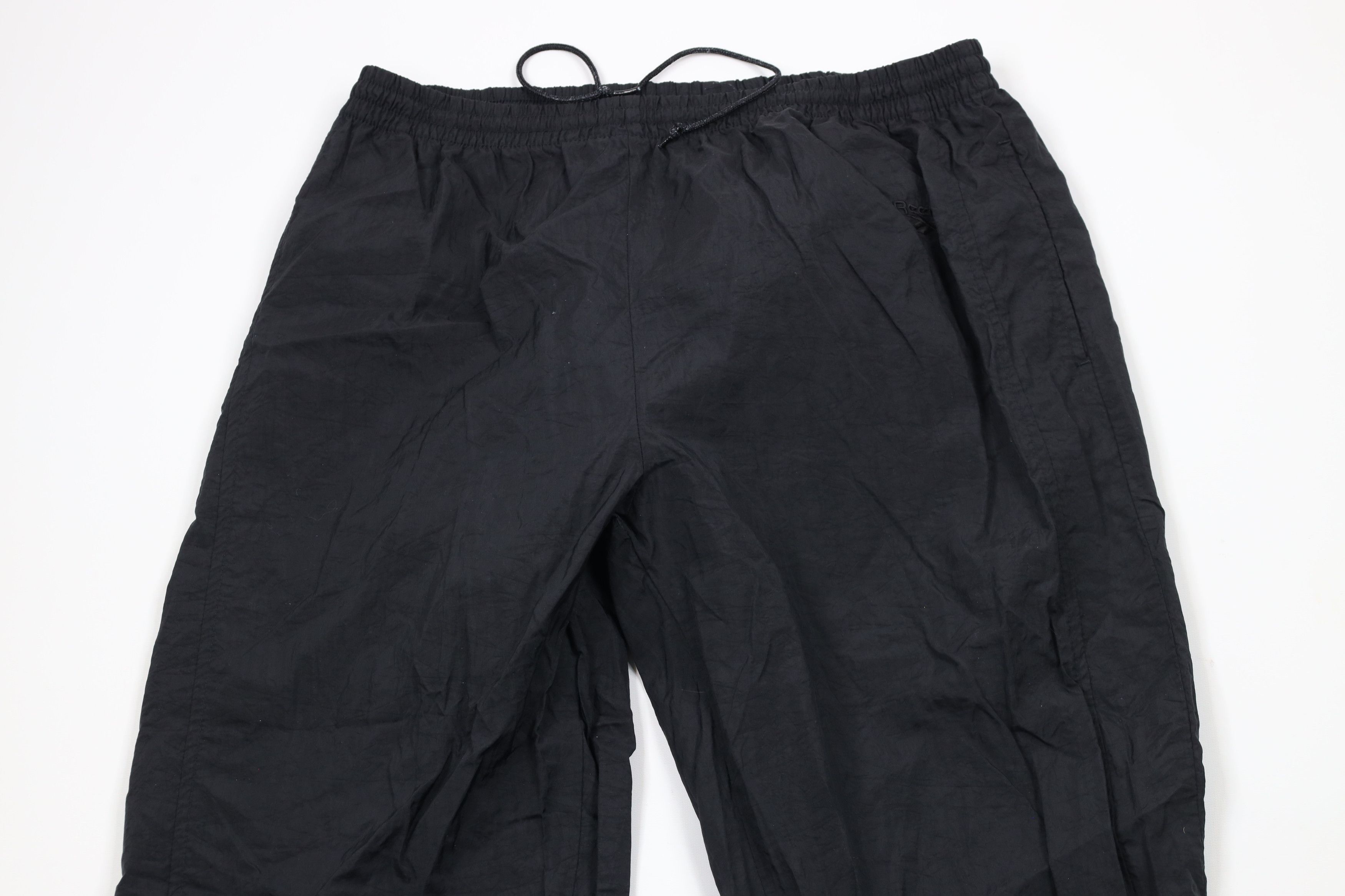 Reebok × Vintage Vintage 90s Reebok Nylon Windbreaker Joggers Pants Black Size US 36 / EU 52 - 2 Thumbnail
