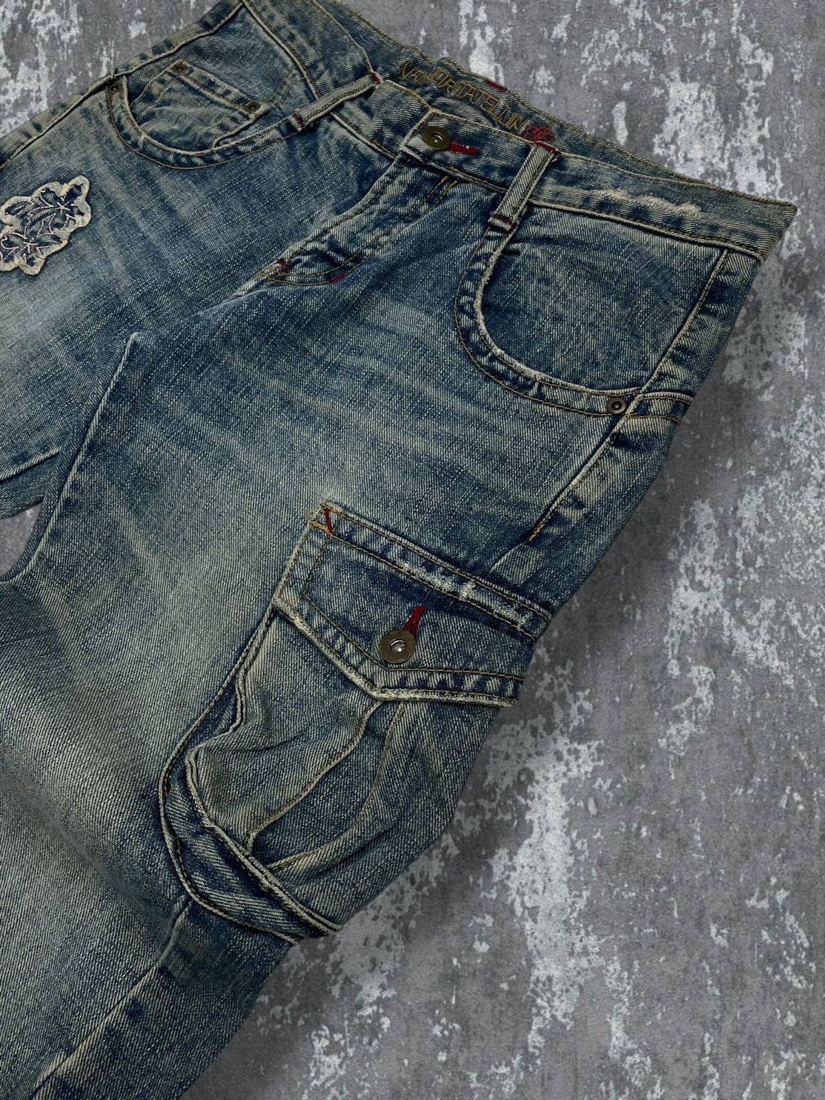 Japanese Brand Vintage 1990s Japan Designer Rare Naminoritatsun Art Denim Size US 30 / EU 46 - 7 Thumbnail