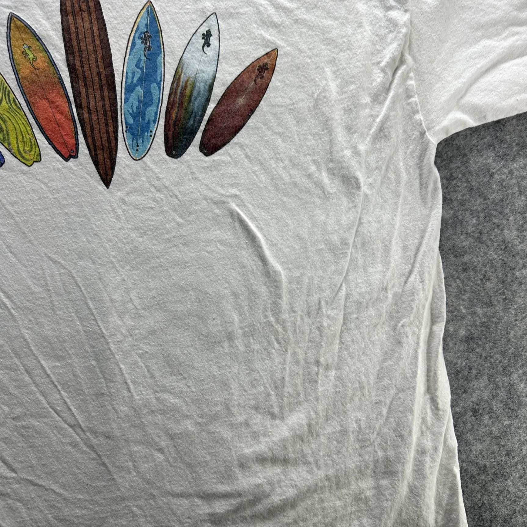 Vintage Gecko Shirt Mens XL White Surfboard Graphic Beach Tee Short Sleeve Surf Skate Shirts? Size US XL / EU 56 / 4 - 3 Thumbnail
