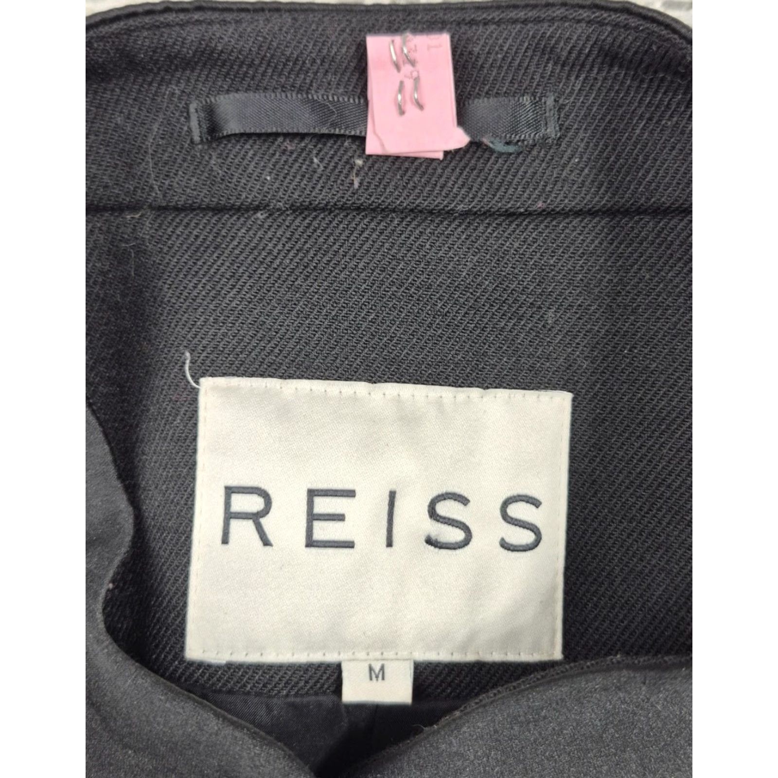 Reiss REISS Mora Jacket Womens Medium Black Wool Blend Zip Front Lined Pockets Jacket Size M / US 6-8 / IT 42-44 - 5 Thumbnail