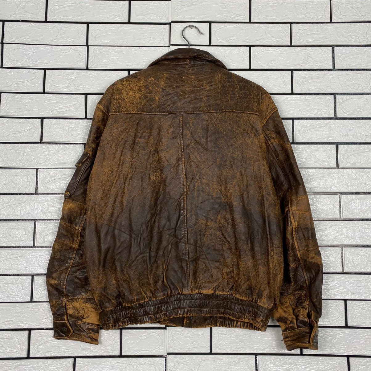 Vintage 🔥VINTAGE FLY LEATHER JACKET BLANKET AERO LEATHER Size US M / EU 48-50 / 2 - 7 Thumbnail