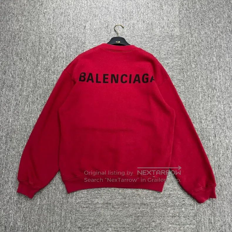 Balenciaga Balenciaga Red Letter Printed Hoodie Size US XS / EU 42 / 0 - 5 Thumbnail