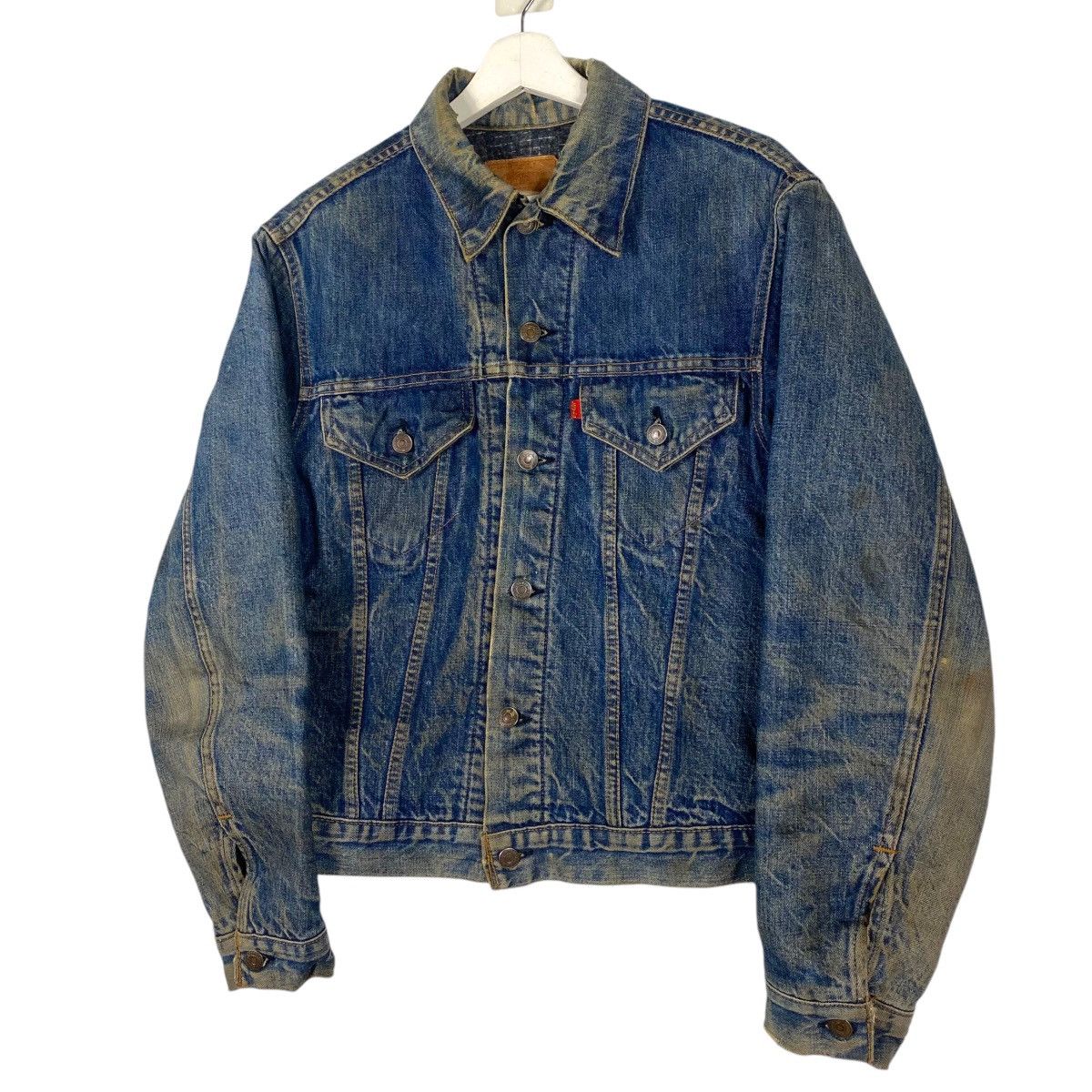 Levi's × Levi's Vintage Clothing × Vintage 💥 70s LEVIS BLANKET TRUCKER DENIM JACKET BUTTON #52 Size US L / EU 52-54 / 3 - 2 Thumbnail