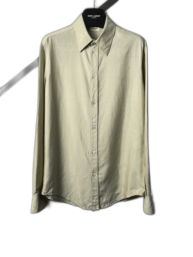 Celine Celine Spring Summer Striped Silk Shirt Size US M / EU 48-50 / 2 - 1 Thumbnail
