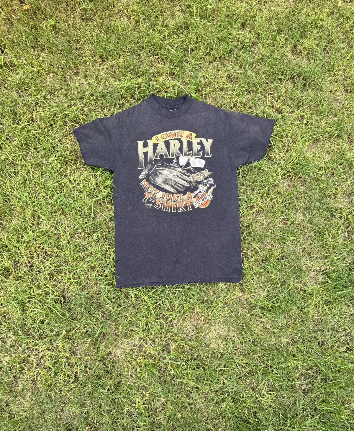 Harley Davidson VTG 3D Emblem "1991 Harley Davidson I OWN A HARLEY NOT Size US M / EU 48-50 / 2 - 1 Thumbnail