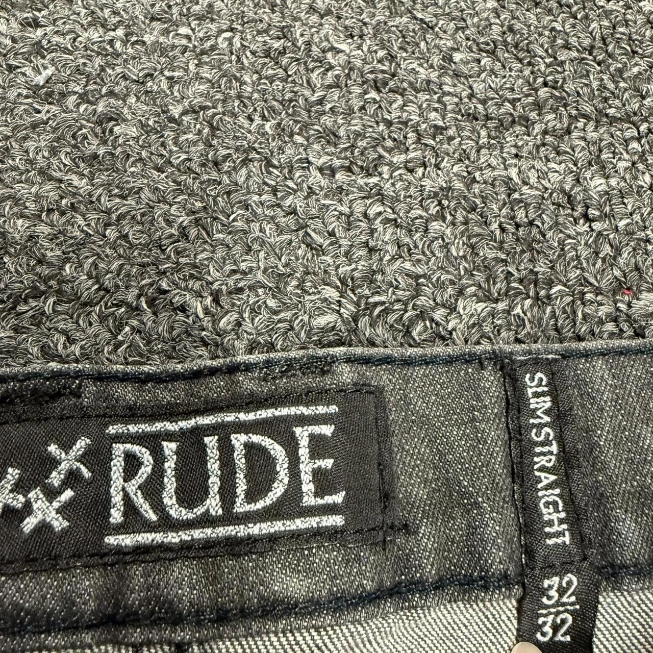 Designer XXX RUDE Men's Grey Jeans Size US 34 / EU 50 - 3 Thumbnail