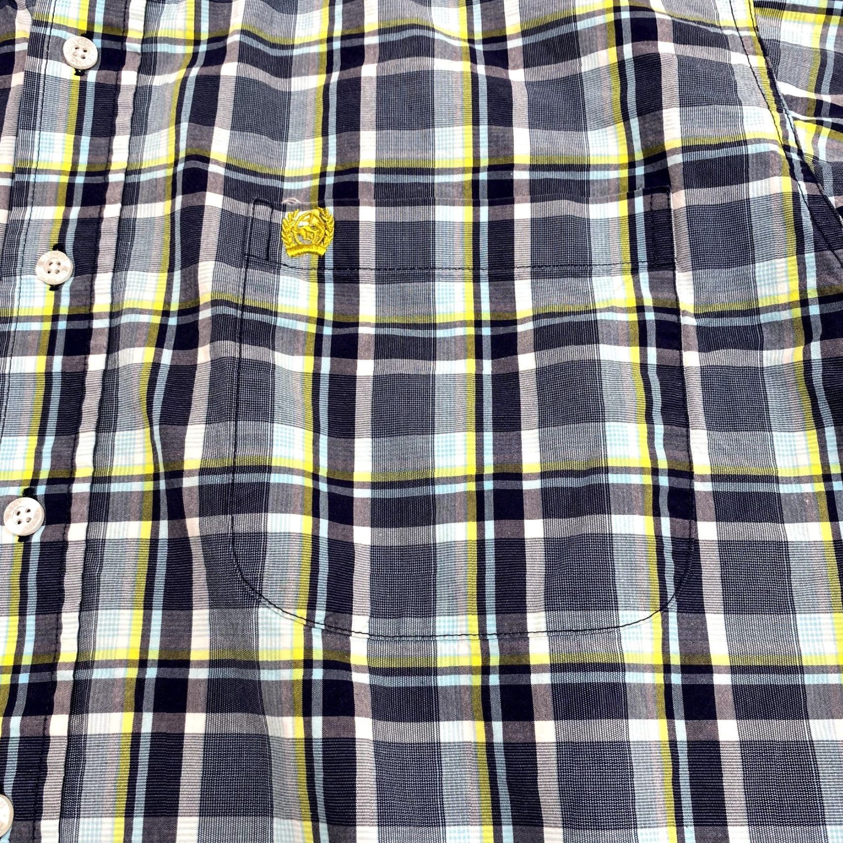 Vintage Cinch Shirt Mens Adult Medium Blue Yellow Button Up Cowboy Western Plaid Cotton Long Sleeve Collared Pocket Button-Down Size US M / EU 48-50 / 2 - 3 Thumbnail