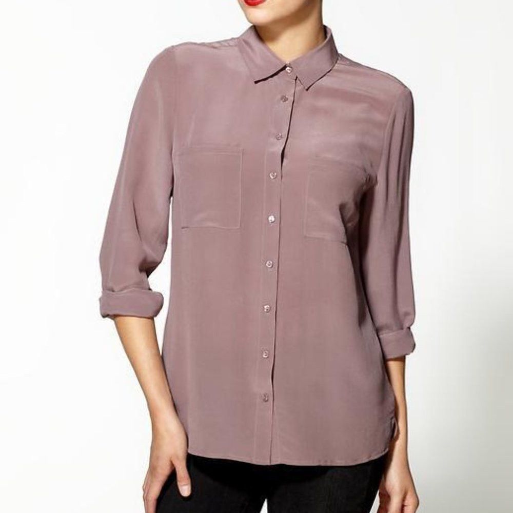 Tilley Juicy Couture Tinley Road Silk Olivia Dusty Rose Blouse Siz Size S / US 4 / IT 40 - 1 Thumbnail
