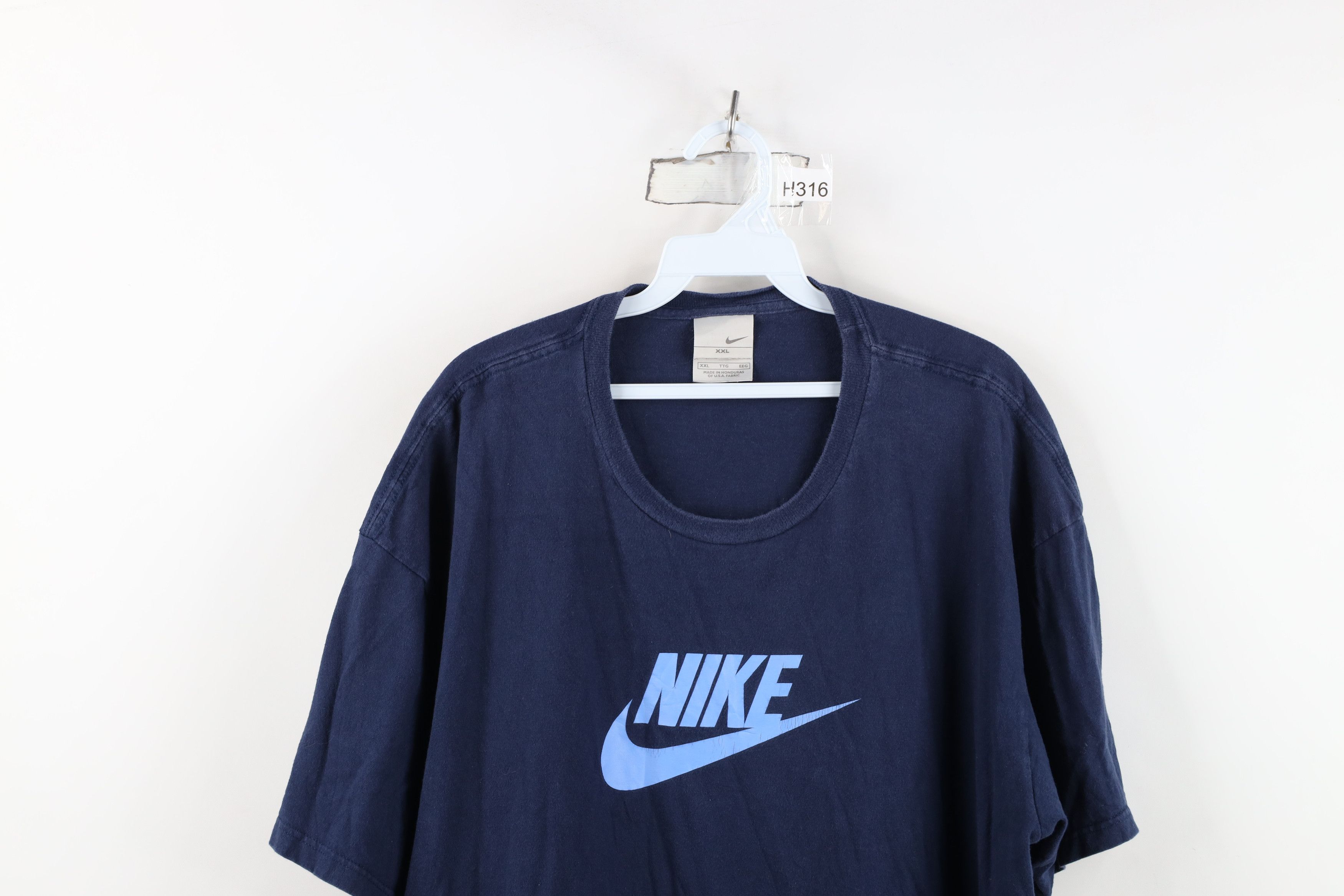 Nike Vintage Nike Scott Big Swoosh Short Sleeve T-Shirt Blue Size US XXL / EU 58 / 5 - 2 Thumbnail