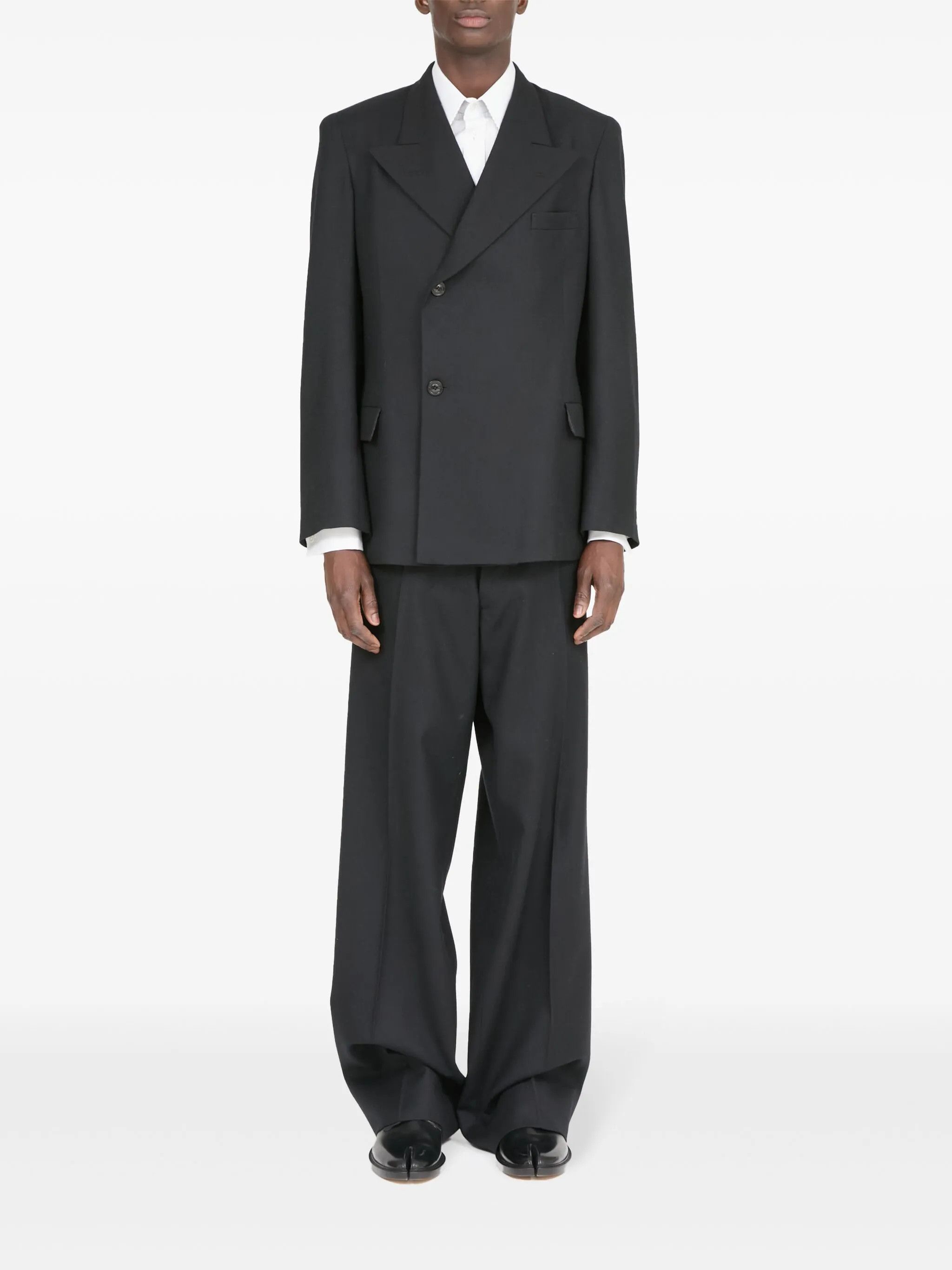 Maison Margiela o1w1db10226 Single-breasted Wool Blazer in Black Size US M / EU 48-50 / 2 - 2 Thumbnail